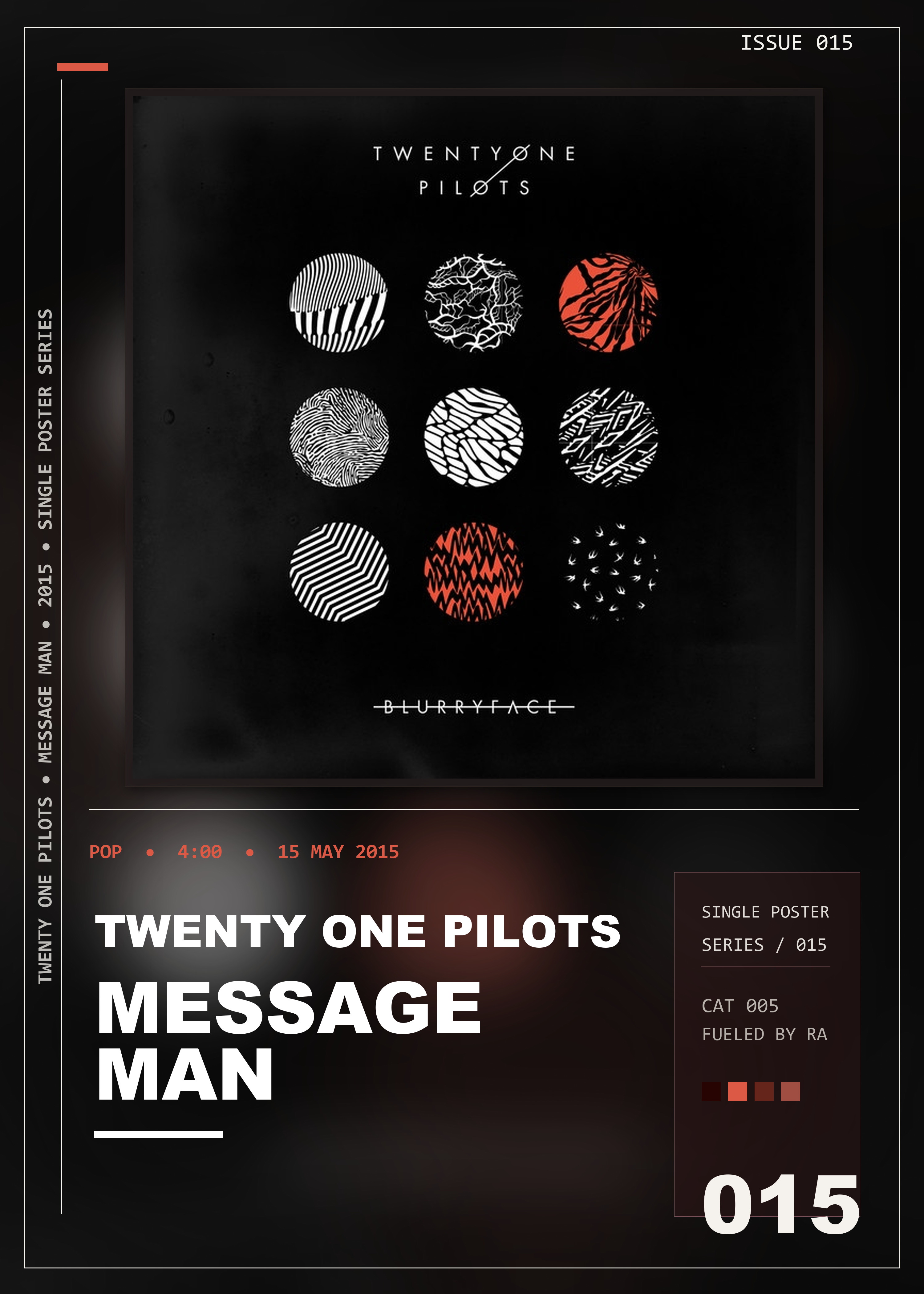 Music poster: Twenty One Pilots - Message Man