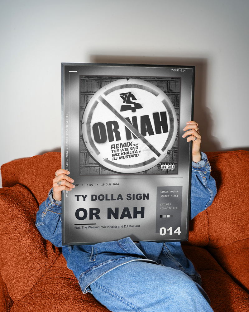 Music poster: Ty Dolla ign - Or Nah feat The Weeknd Wiz Khalifa and DJ Mustard - Remix