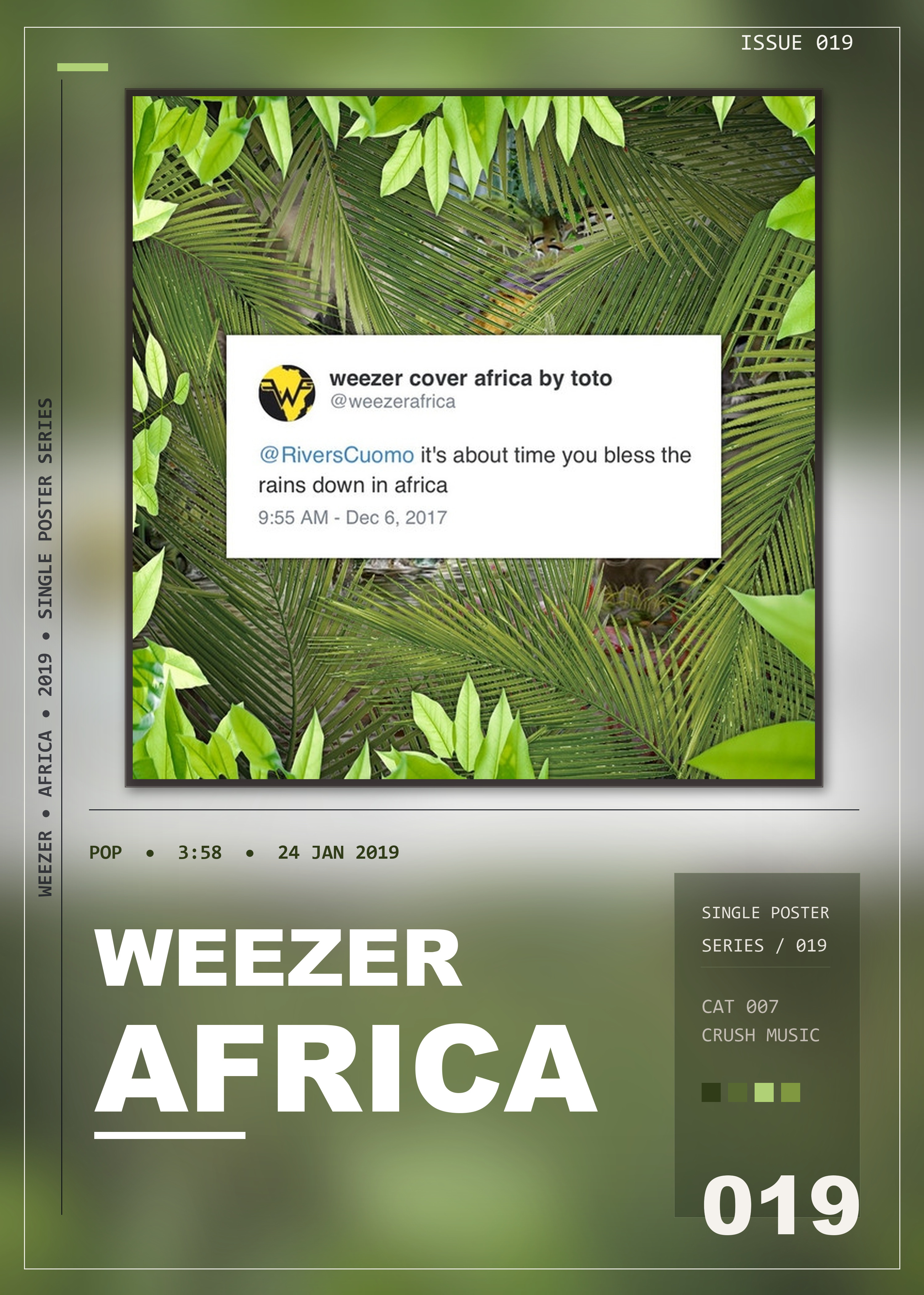 Music poster: Weezer - Africa