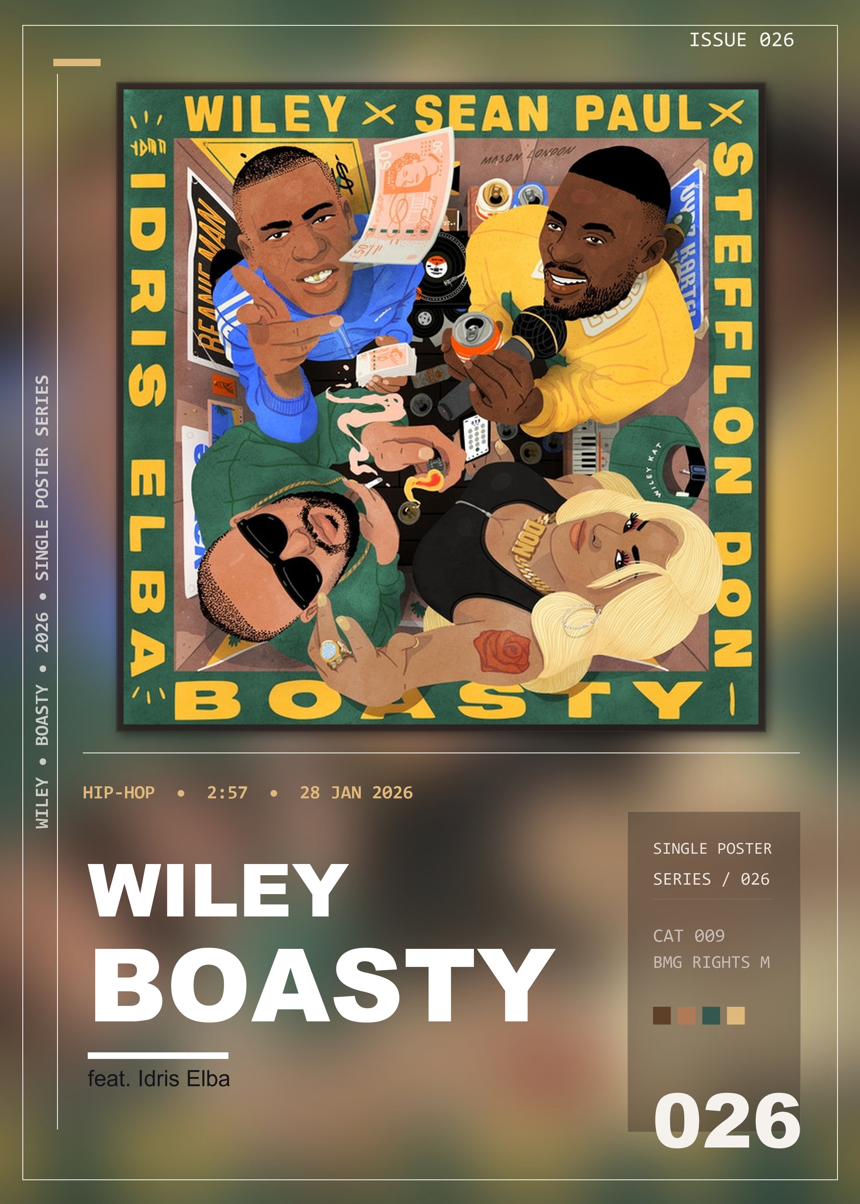 Music poster: Wiley - Boasty feat Idris Elba