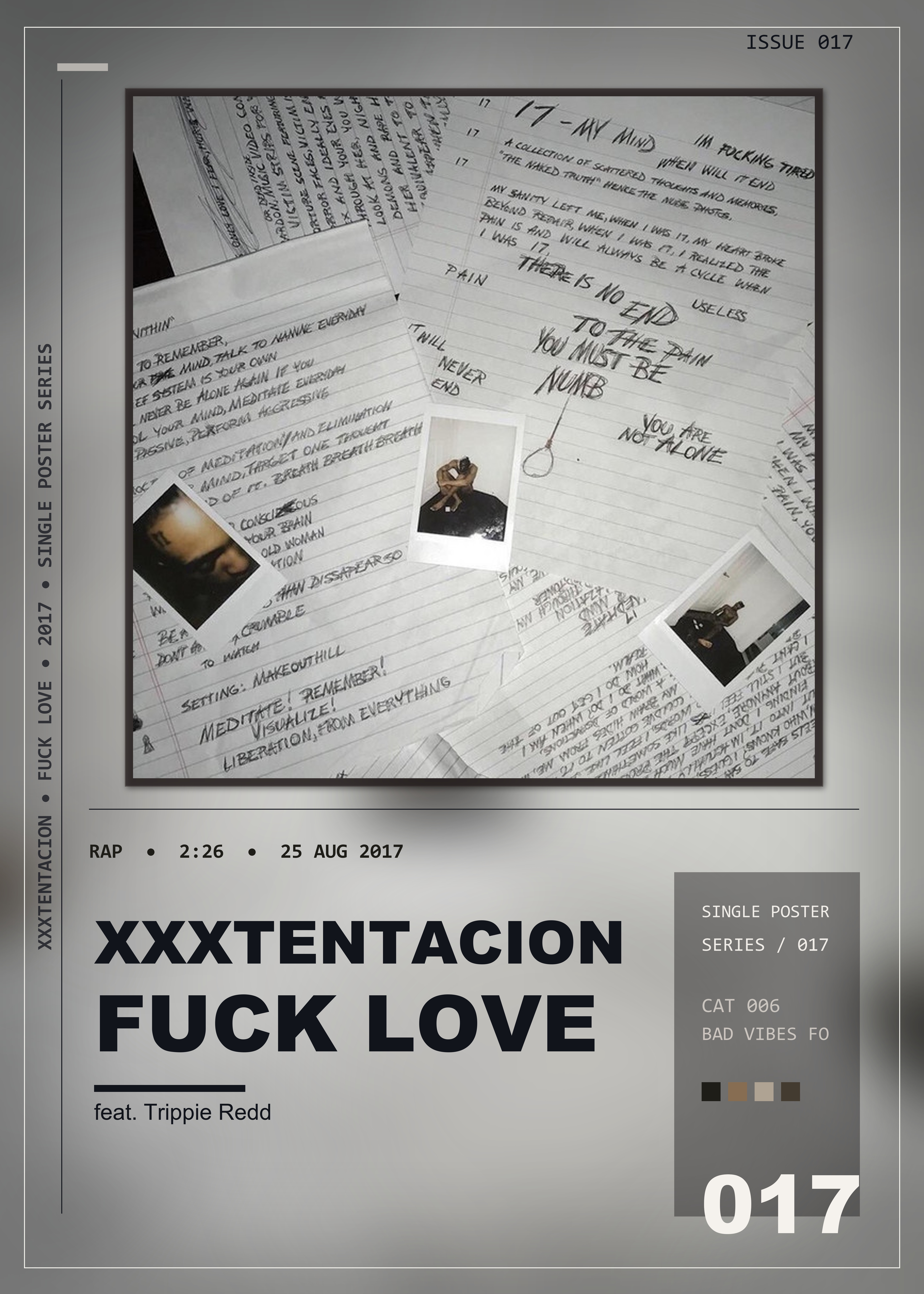 Music poster: XXXTENTACION - Fuck Love feat Trippie Redd