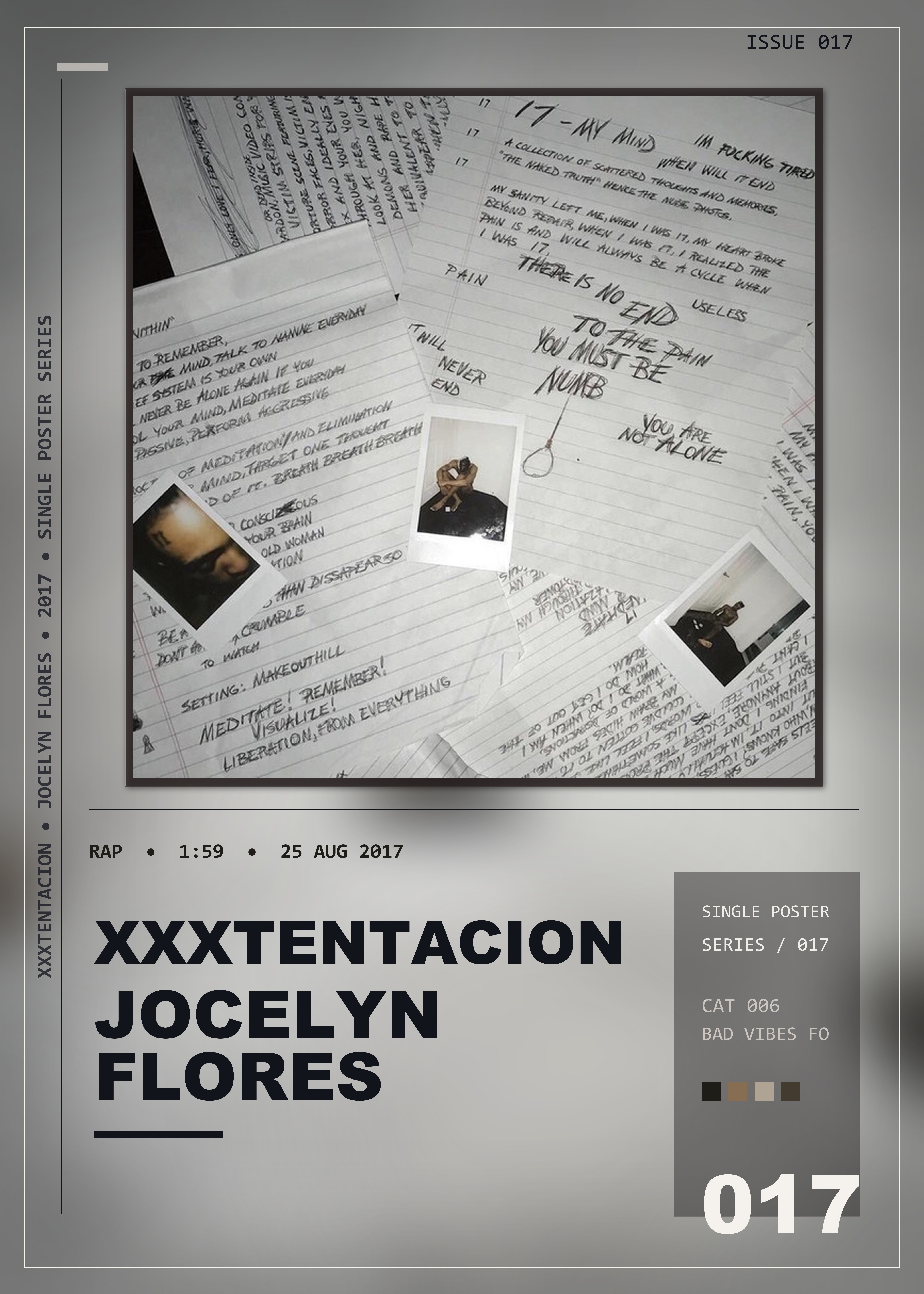 Music poster: XXXTENTACION - Jocelyn Flores