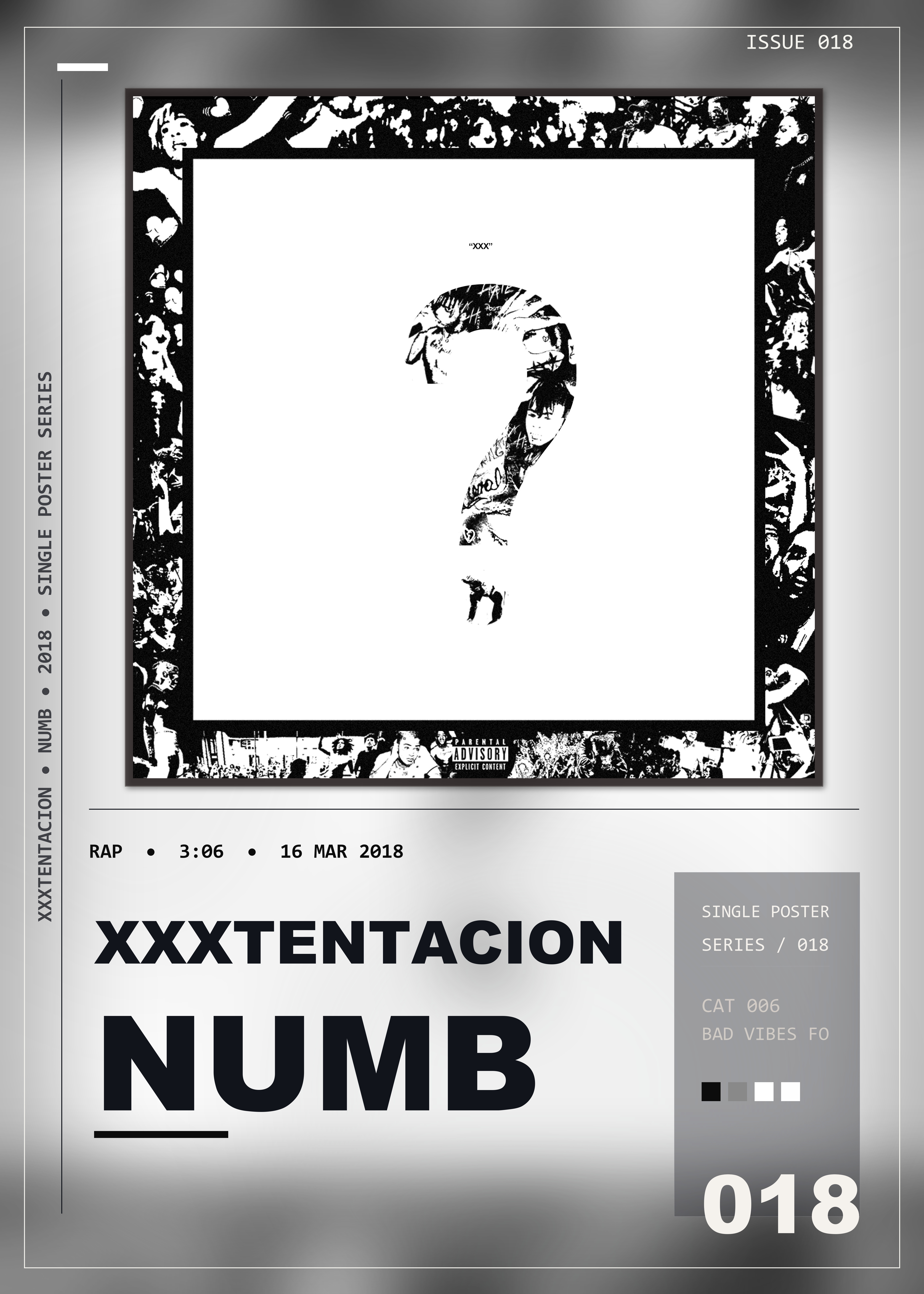 Music poster: XXXTENTACION - NUMB