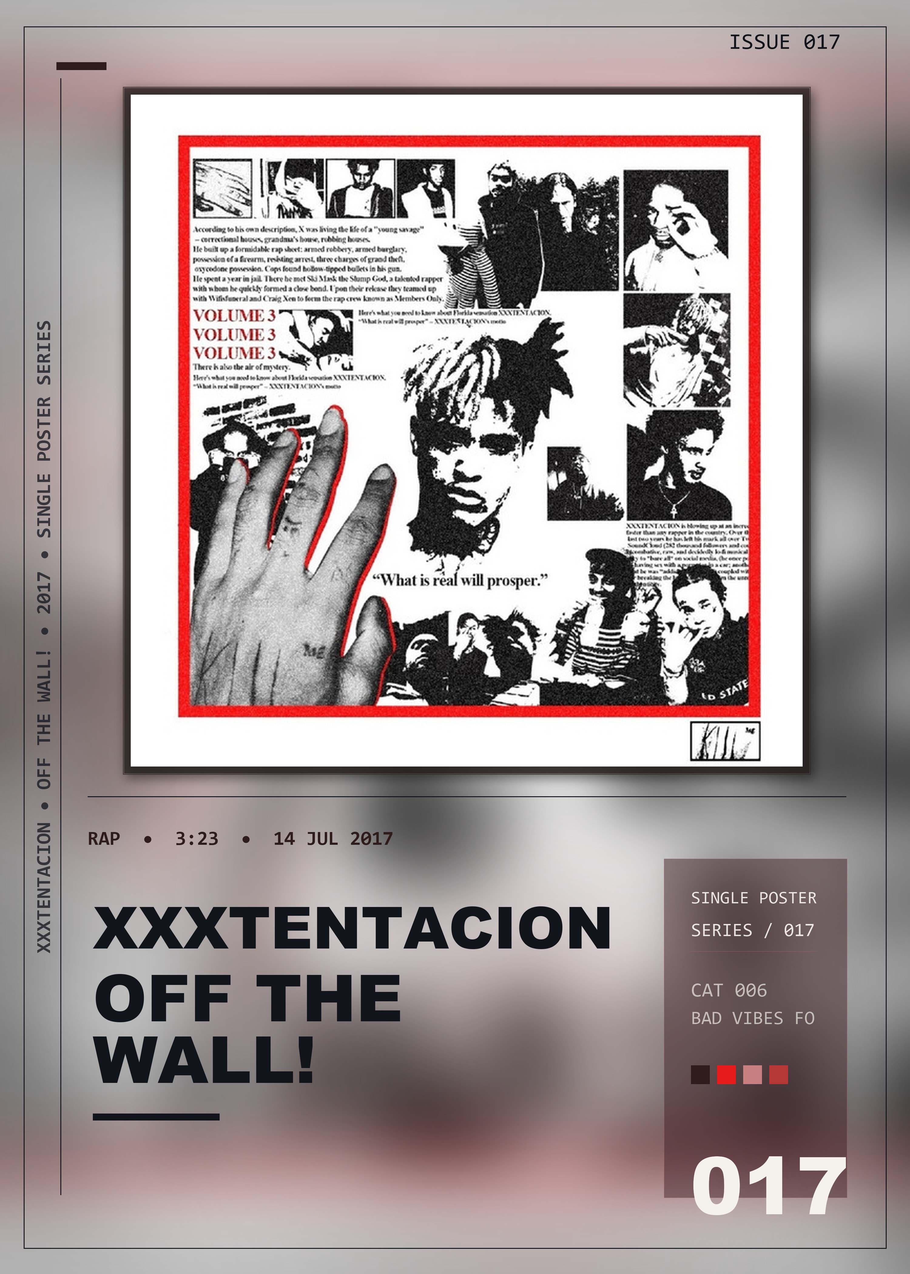 Music poster: XXXTENTACION - Off the Wall