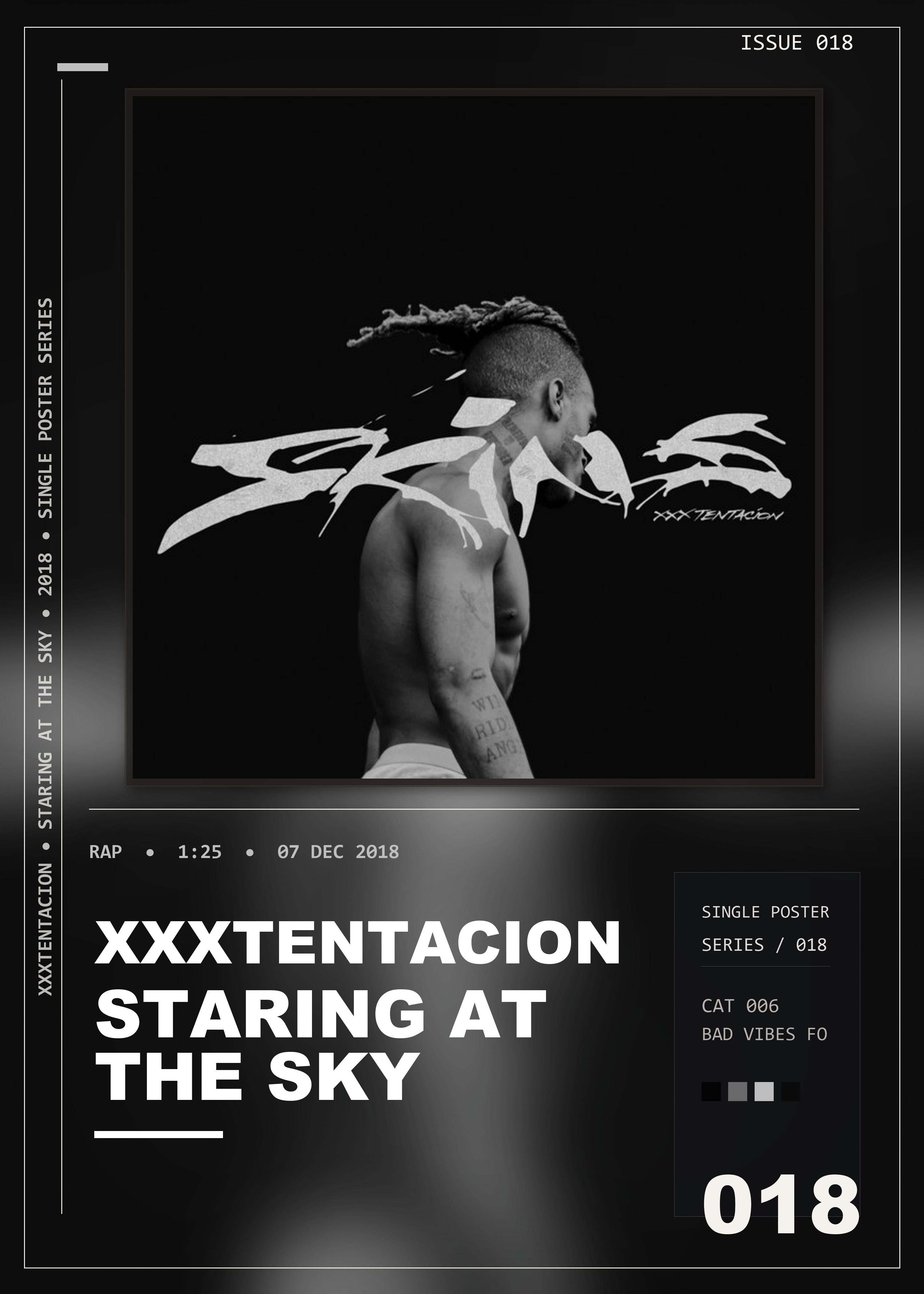 Music poster: XXXTENTACION - STARING AT THE SKY