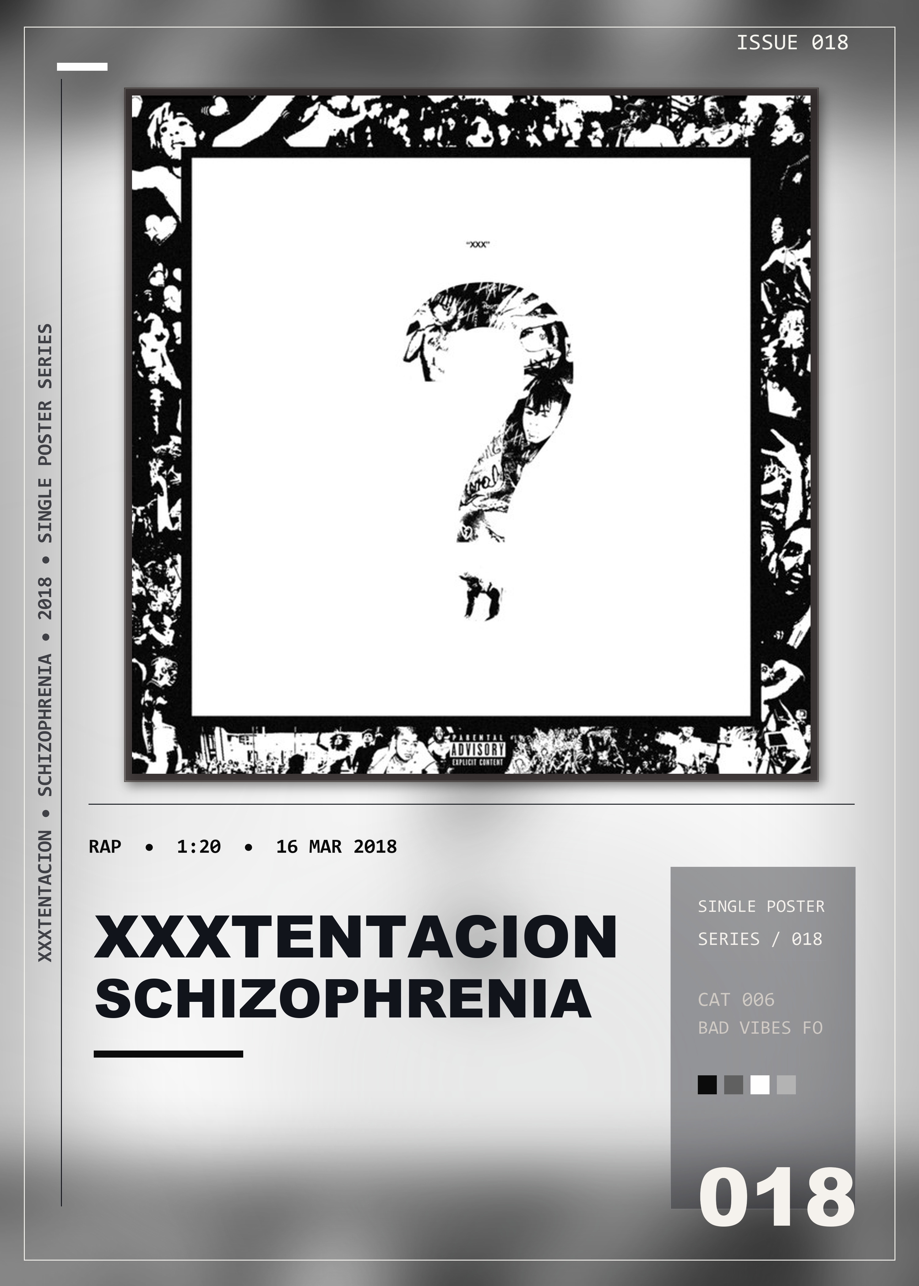 Music poster: XXXTENTACION - schizophrenia