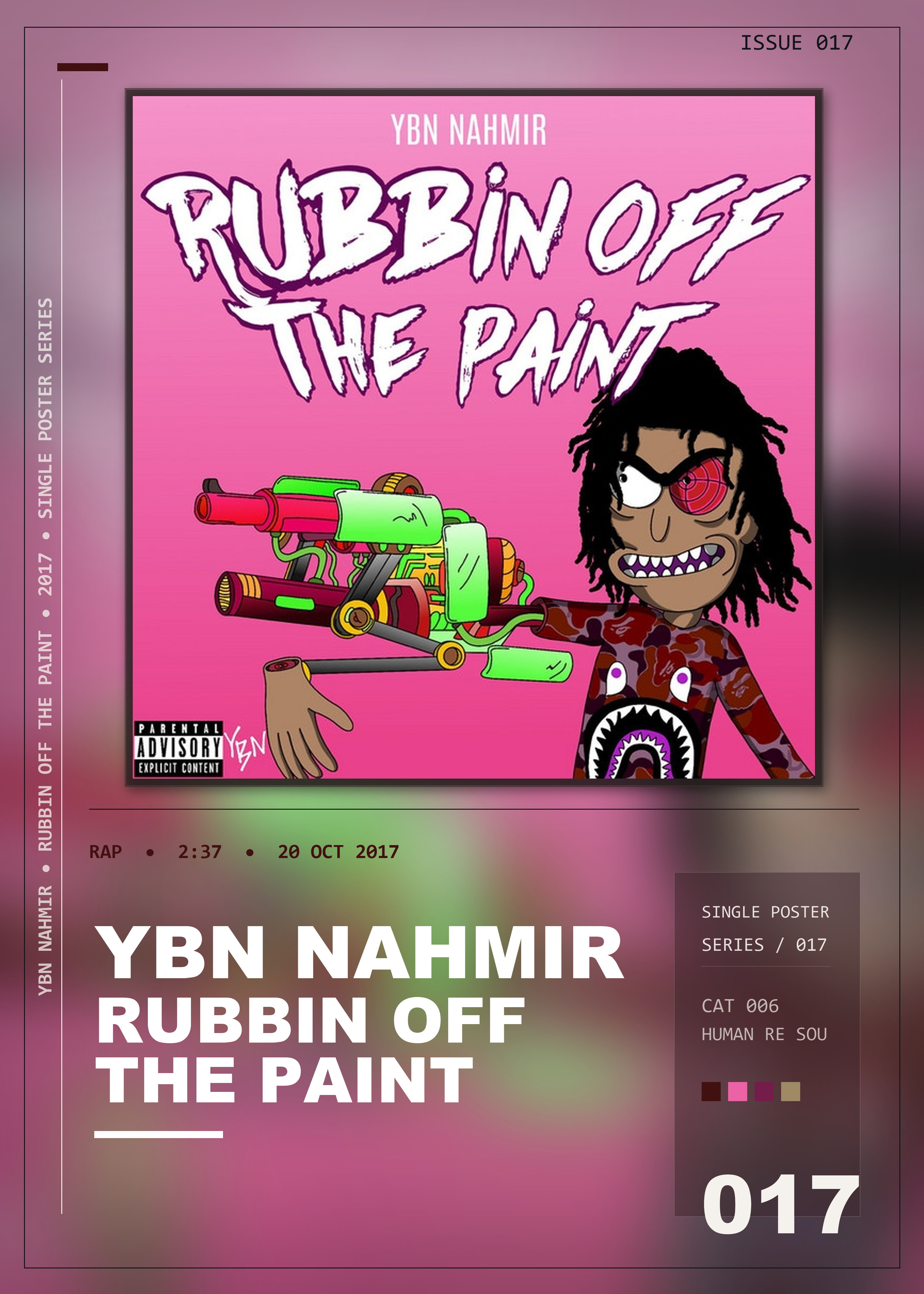Music poster: YBN Nahmir - Rubbin Off The Paint