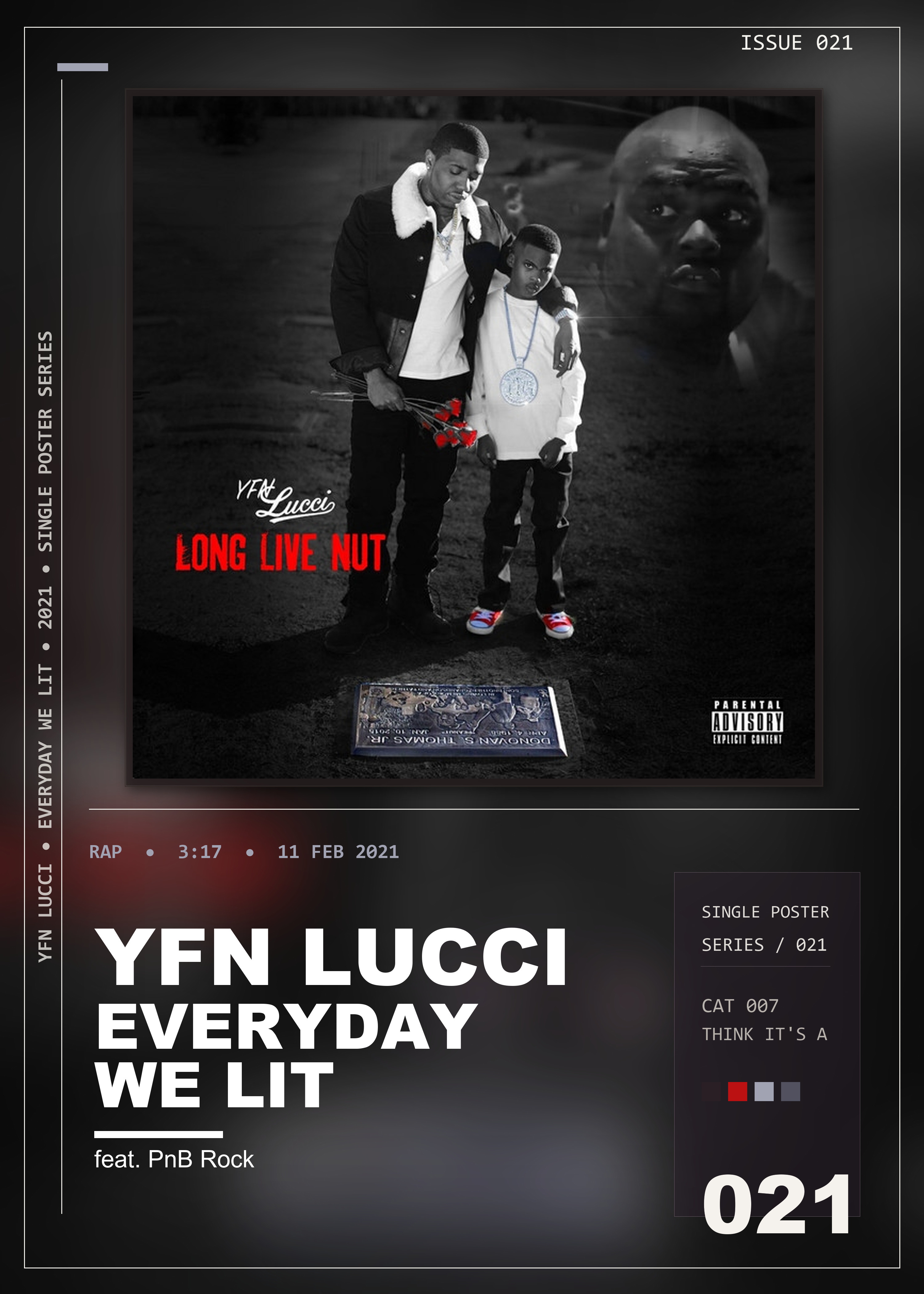 Music poster: YFN Lucci - Everyday We Lit feat PnB Rock