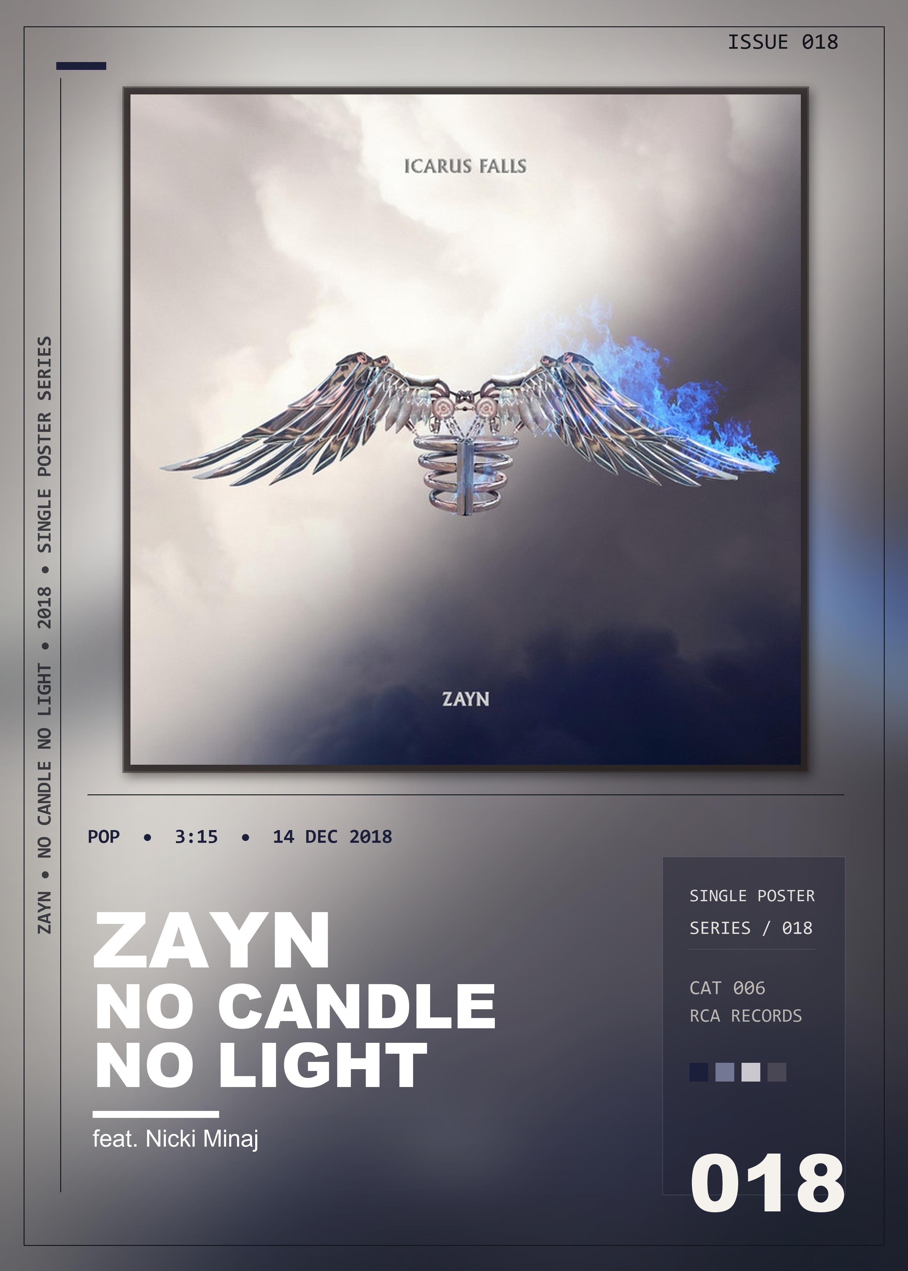 Music poster: ZAYN - No Candle No Light feat Nicki Minaj