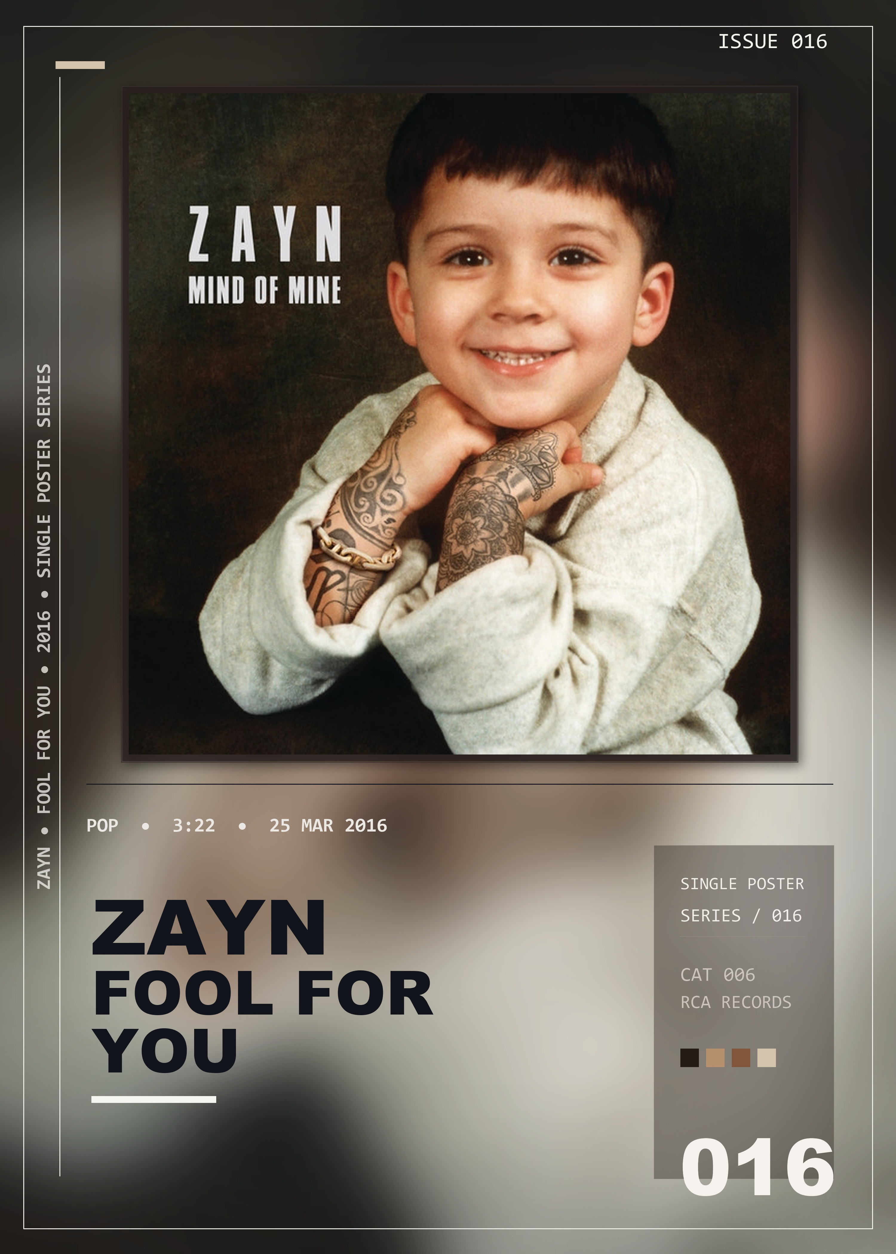 Music poster: ZAYN - fOoL fOr YoU