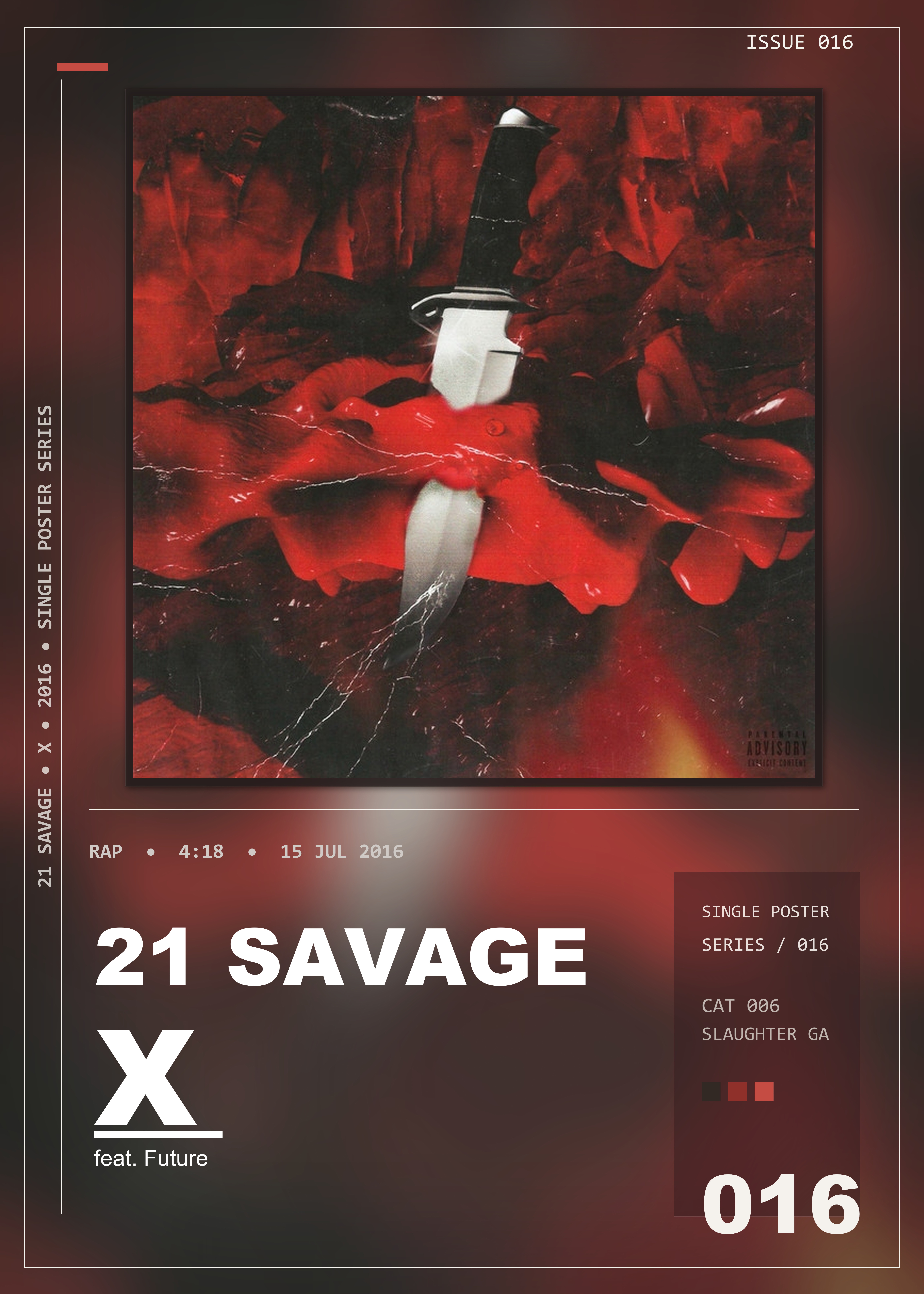 Music poster: 21 Savage - X feat Future