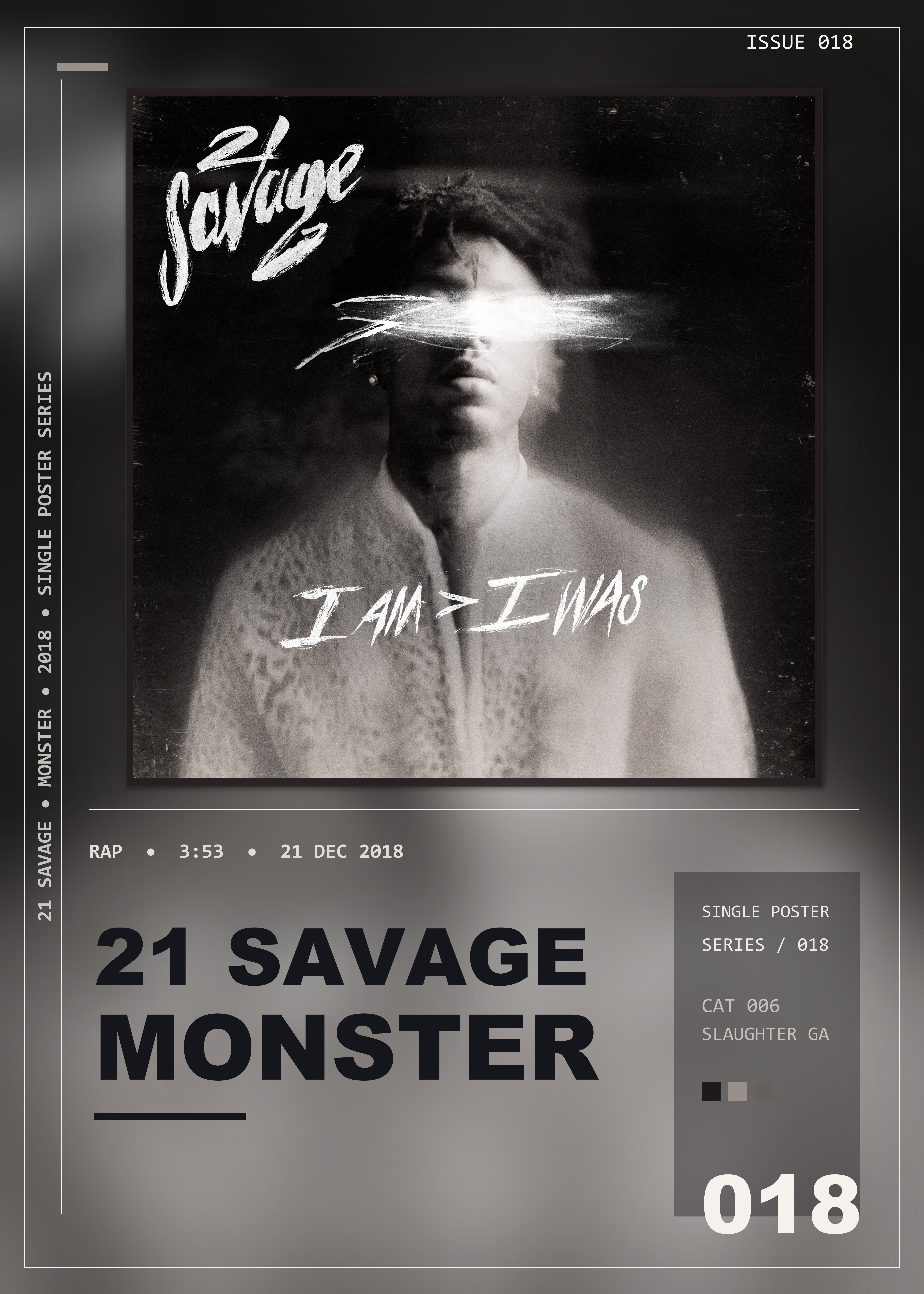 Music poster: 21 Savage - monster
