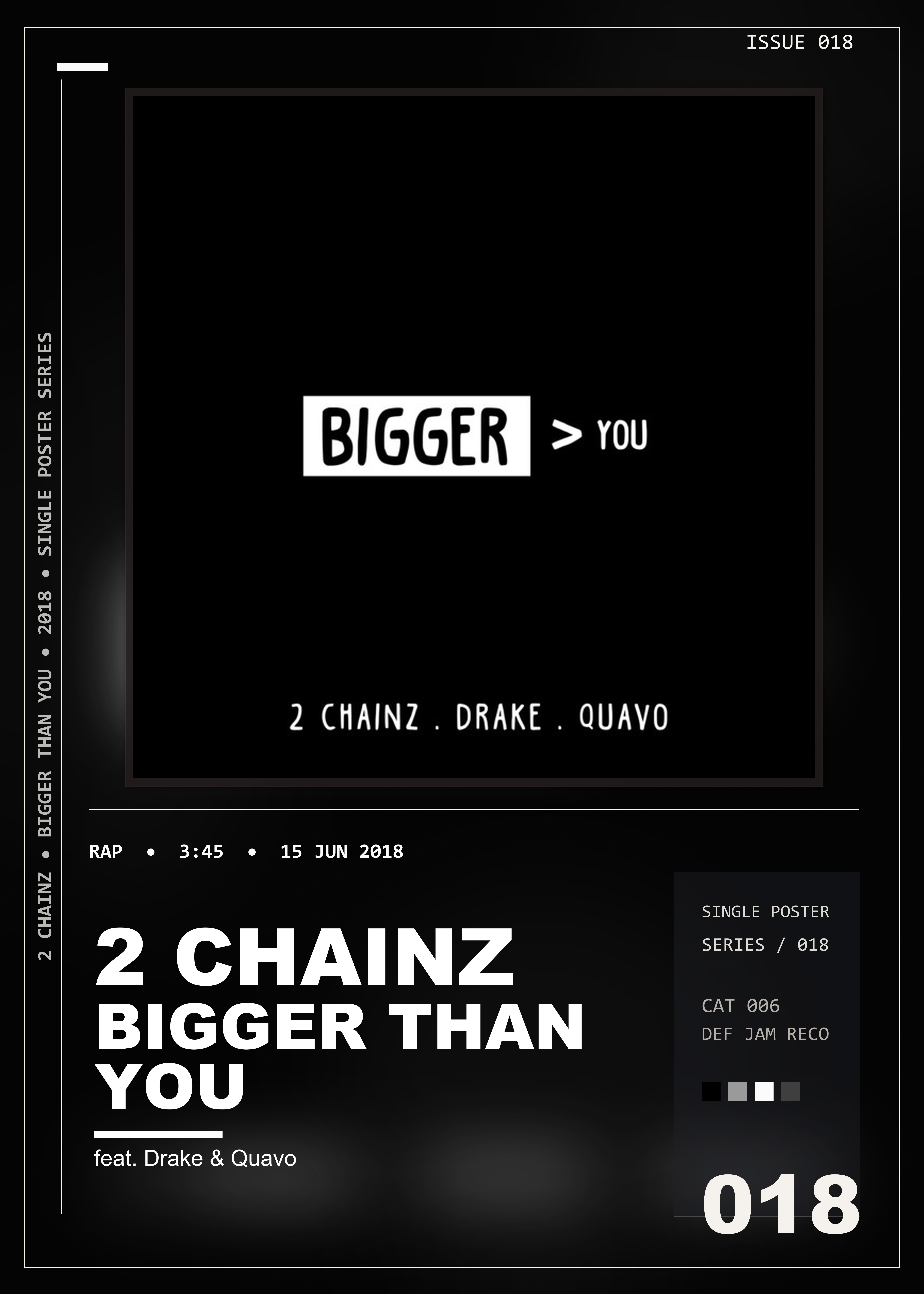 Music poster: 2 Chainz - Bigger Than You feat Drake Quavo