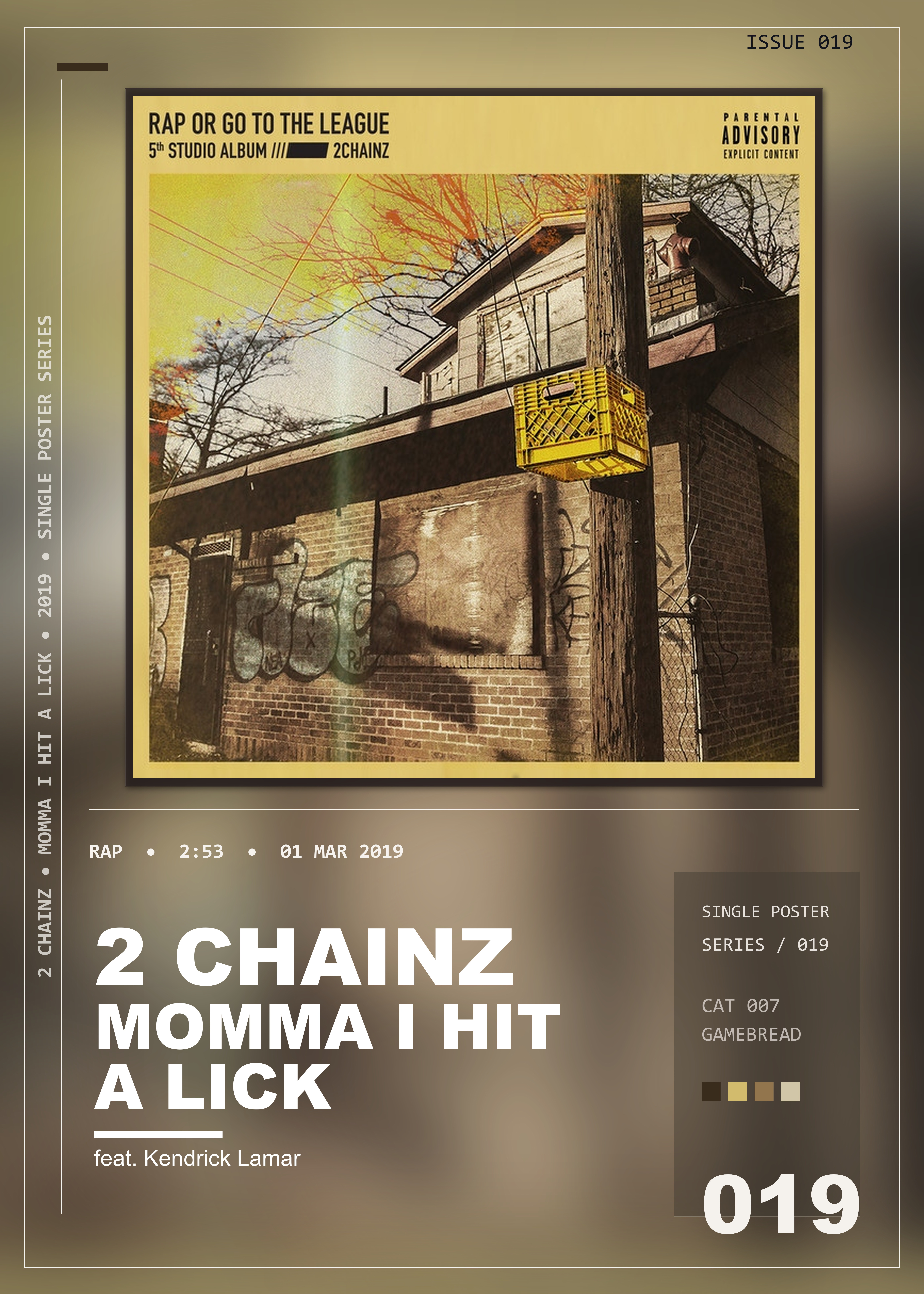 Music poster: 2 Chainz - Momma I Hit A Lick feat Kendrick Lamar