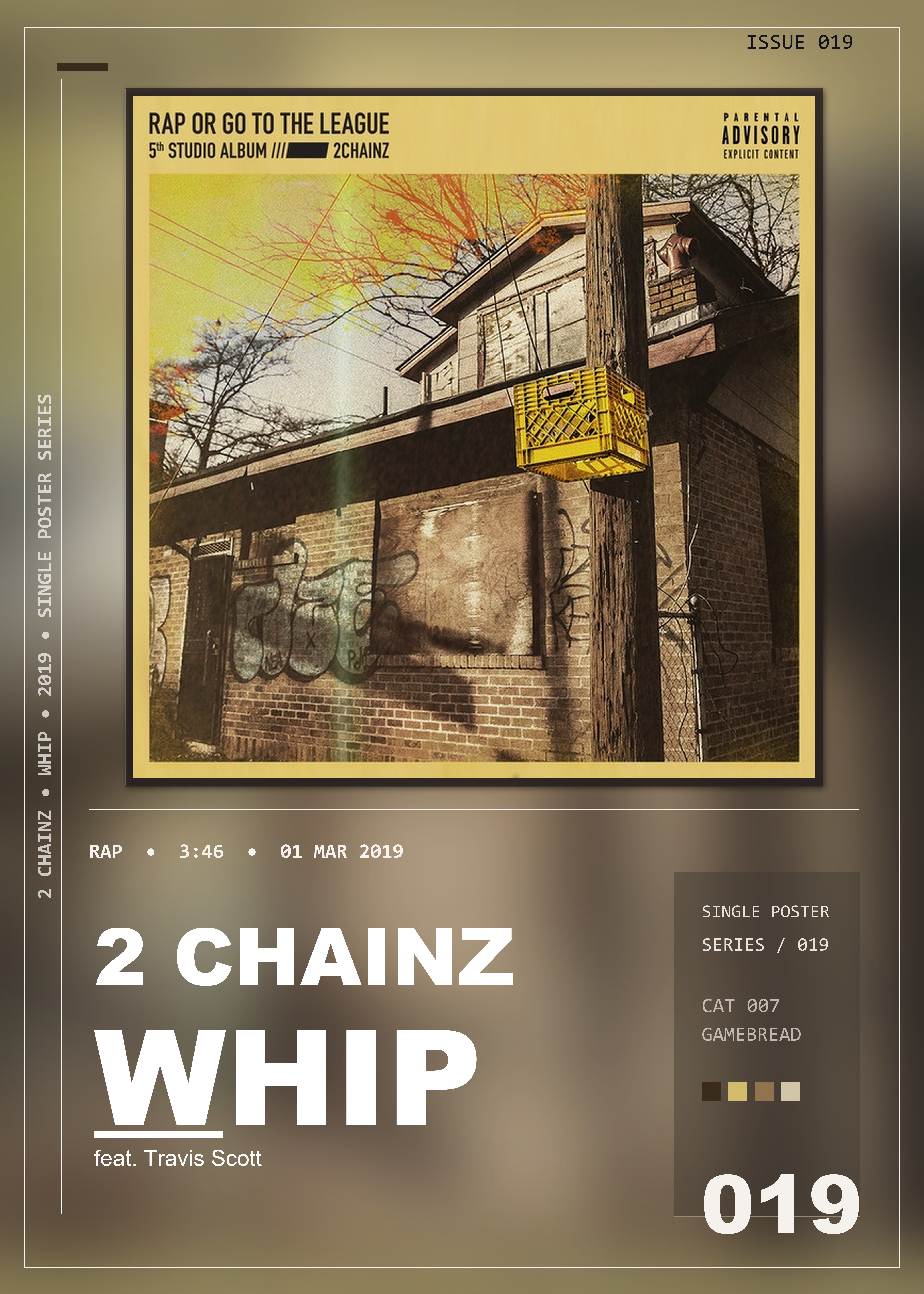 Music poster: 2 Chainz - Whip feat Travis Scott