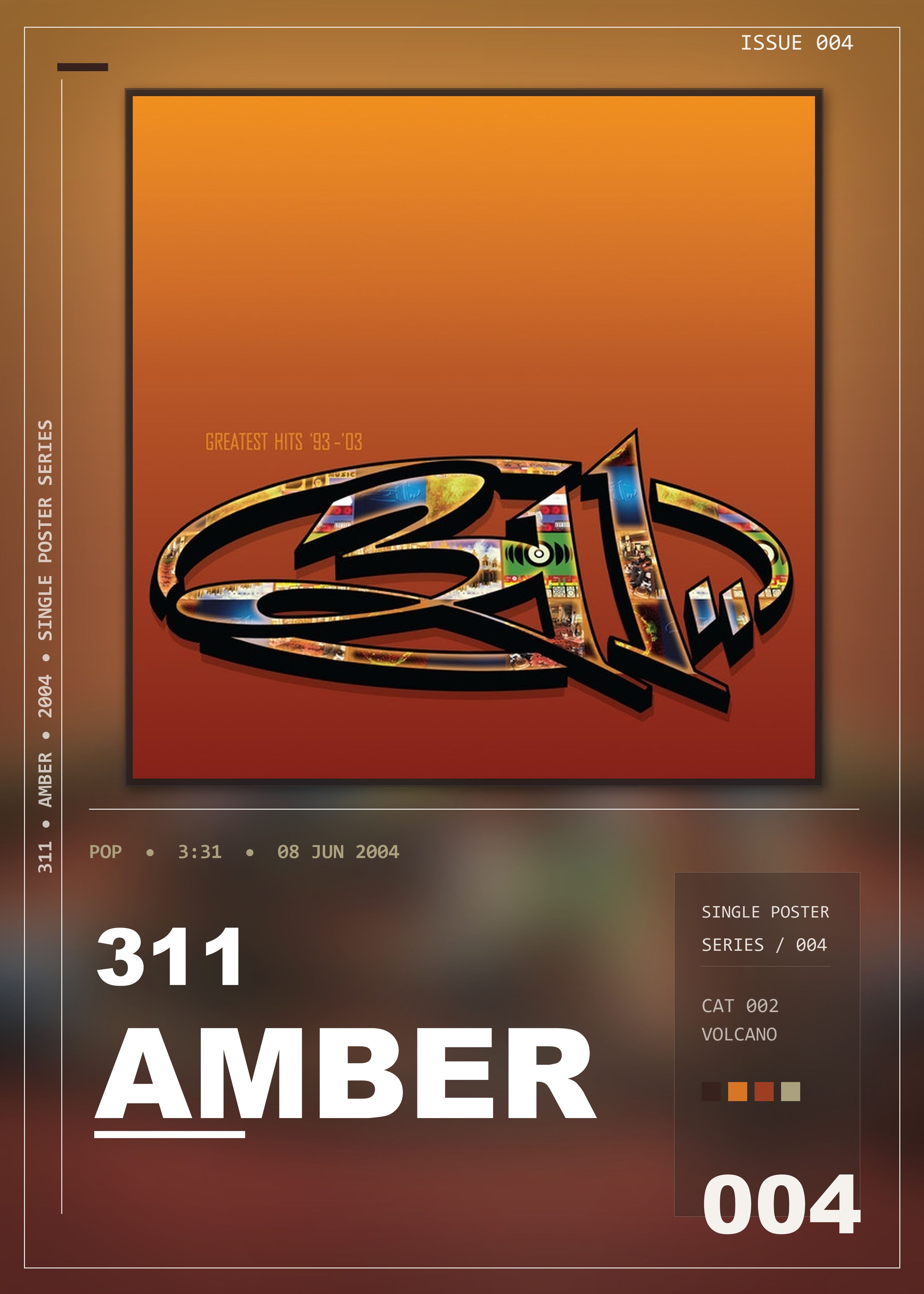 Music poster: 311 - Amber