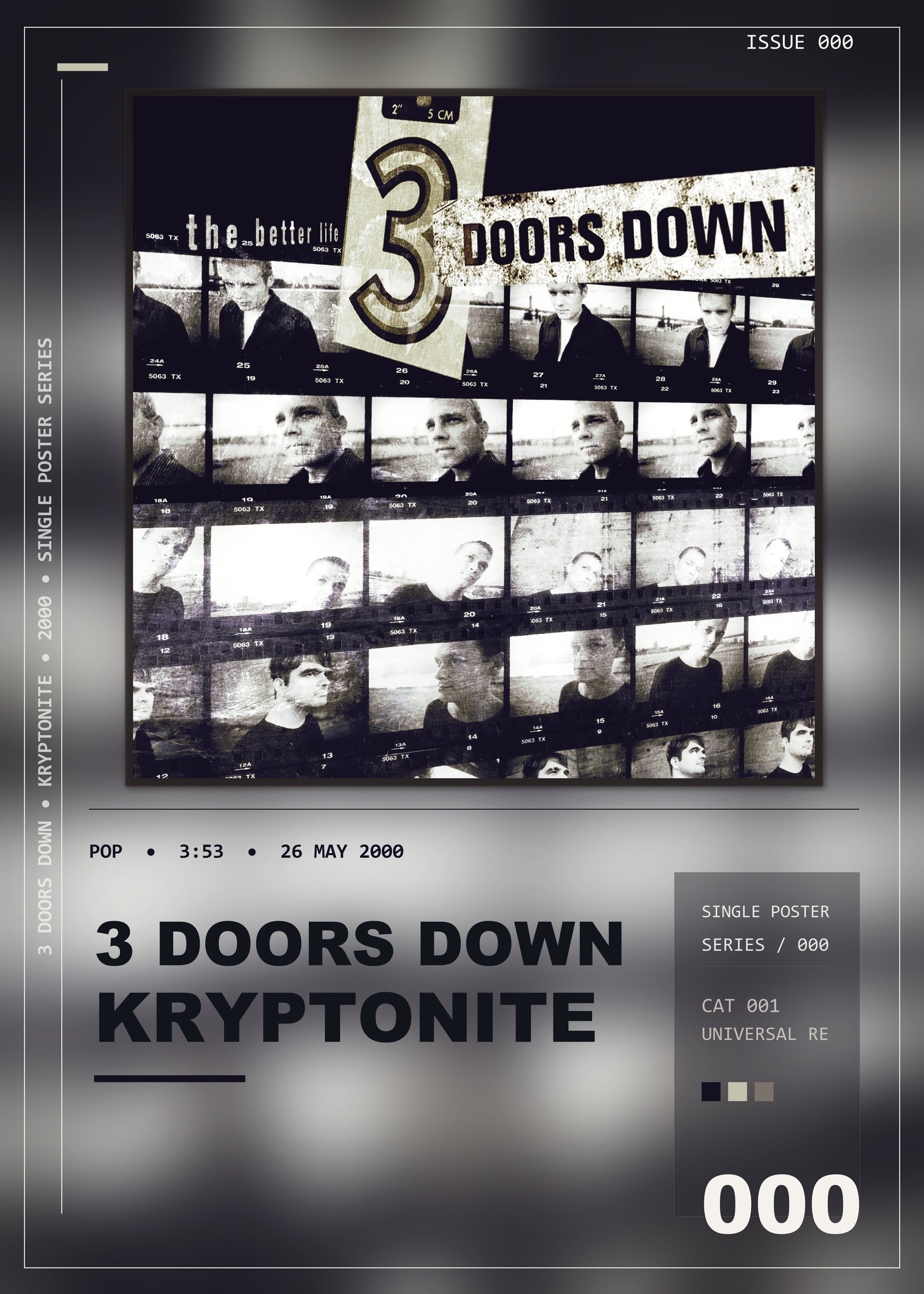 Music poster: 3 Doors Down - Kryptonite