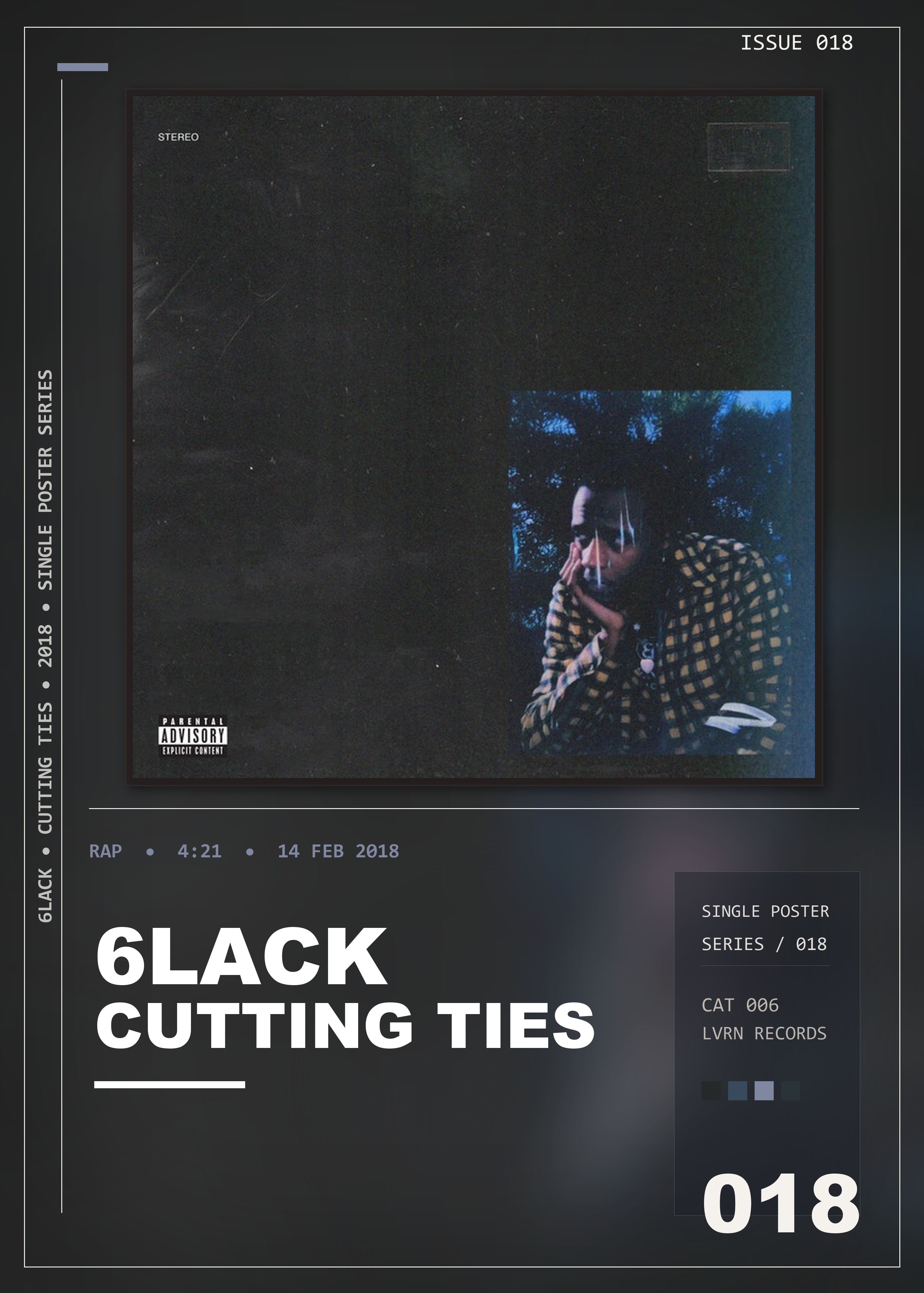 Music poster: 6LACK - Cutting Ties