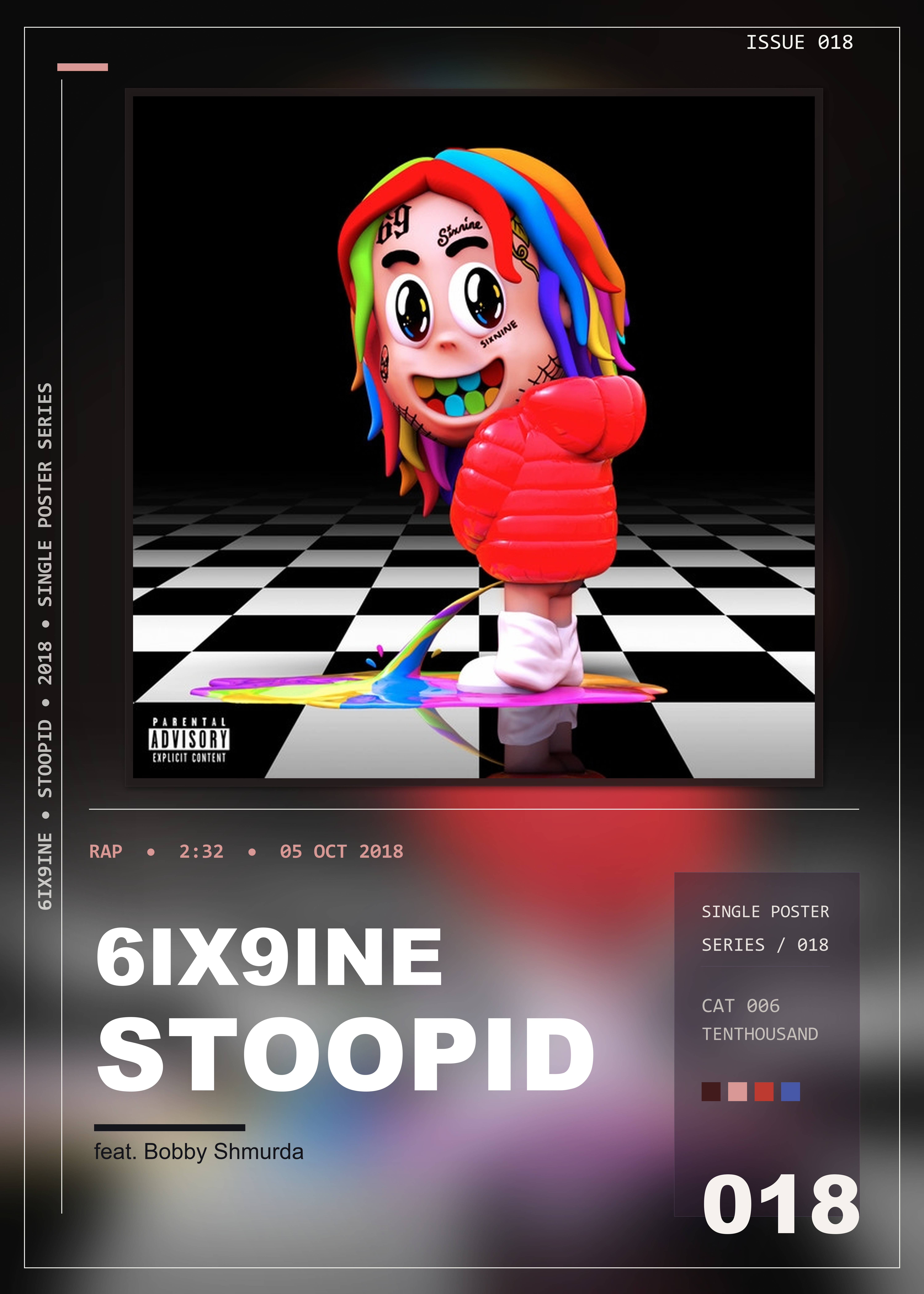 Music poster: 6ix9ine - STOOPID feat Bobby Shmurda
