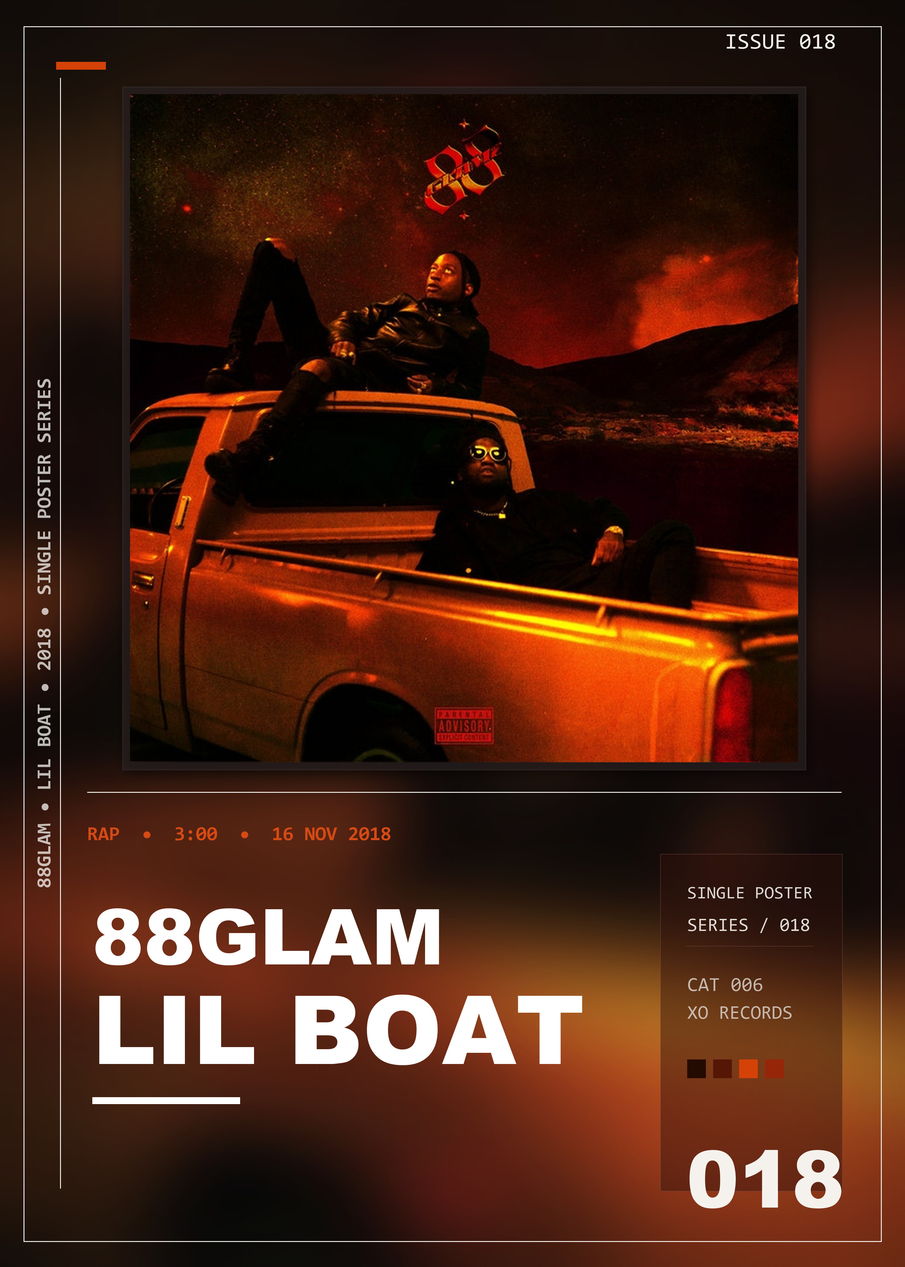 Music poster: 88GLAM - Lil Boat