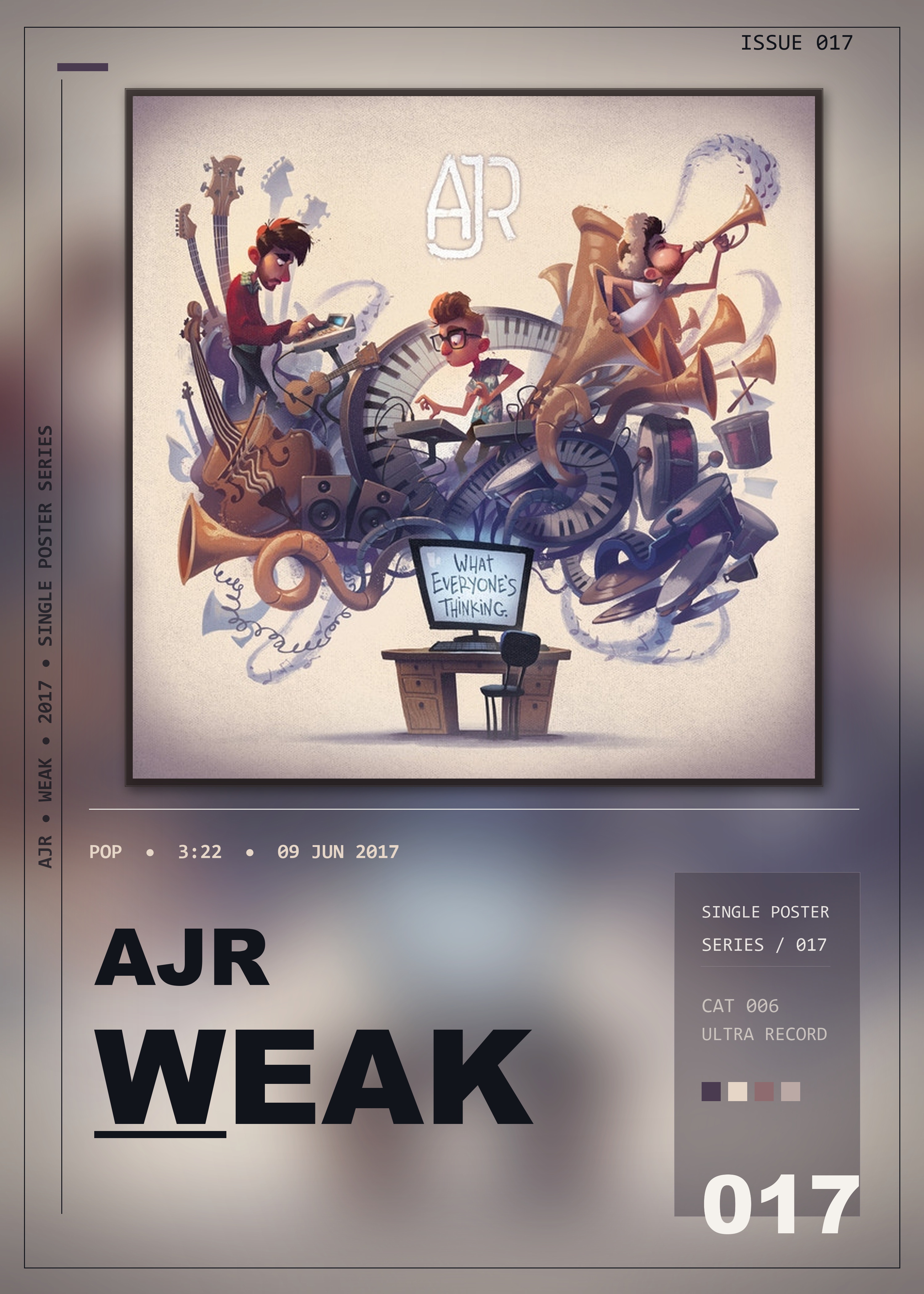 Music poster: AJR - Weak