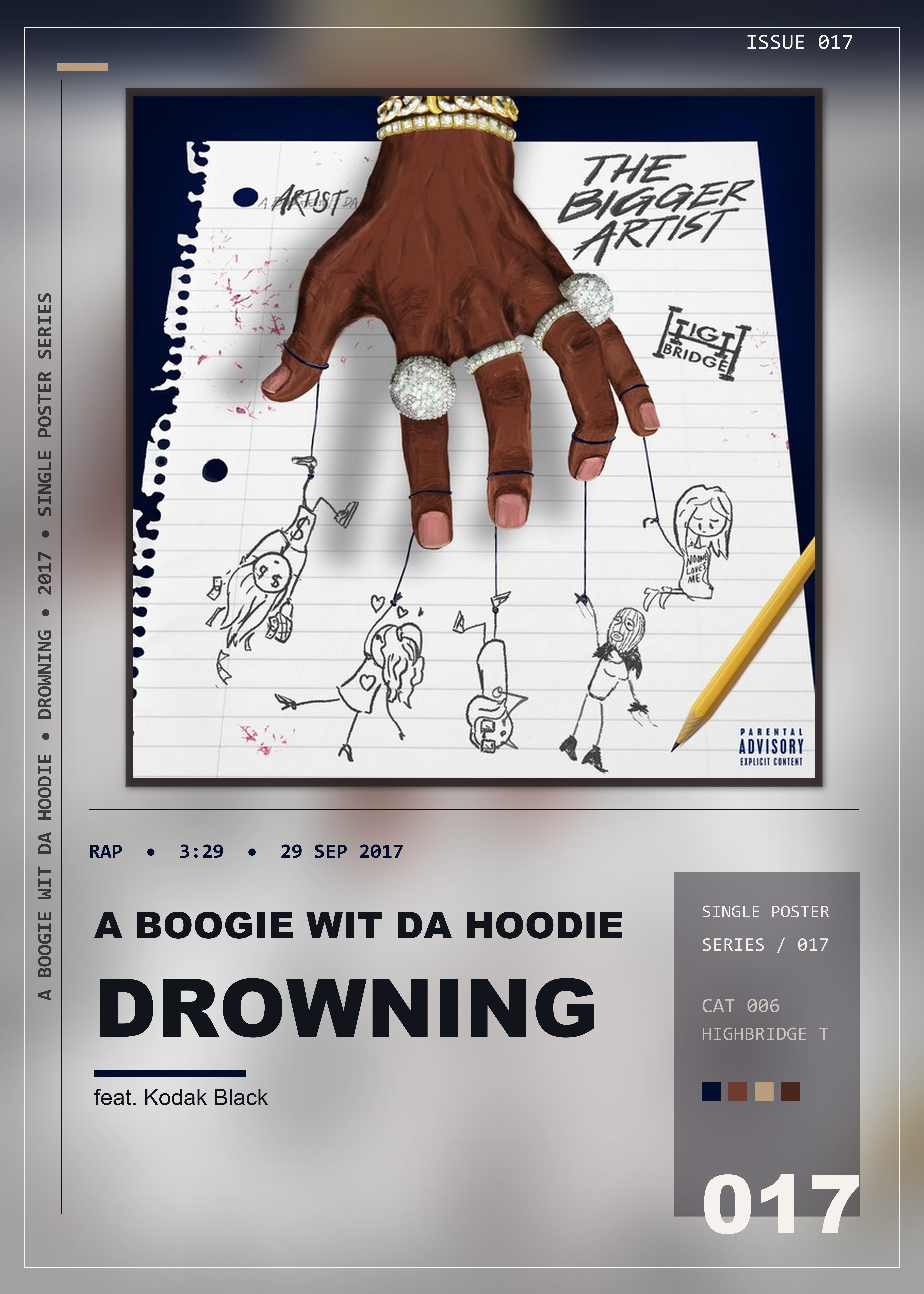 Music poster: A Boogie Wit da Hoodie - Drowning feat Kodak Black