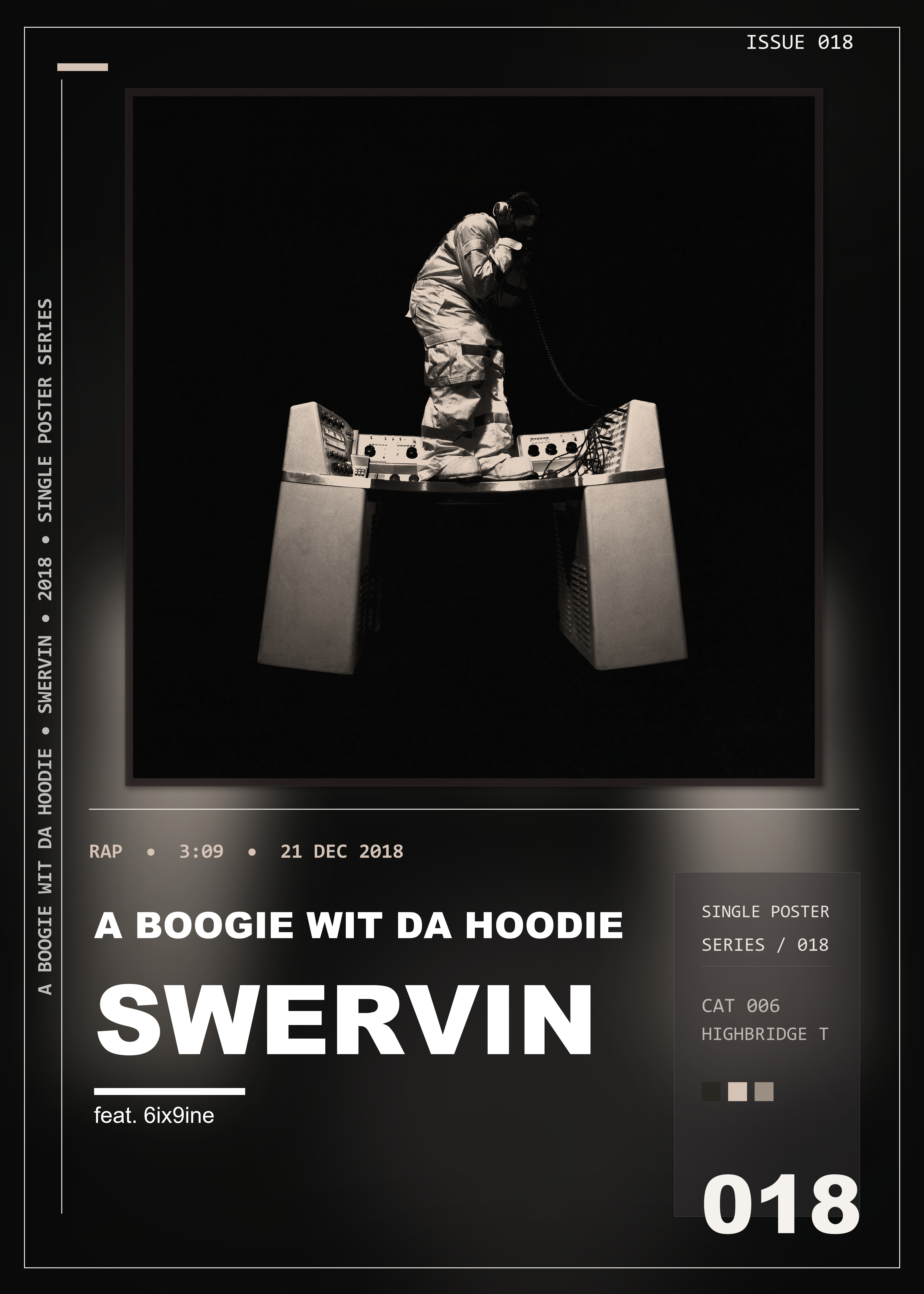Music poster: A Boogie Wit da Hoodie - Swervin feat 6ix9ine