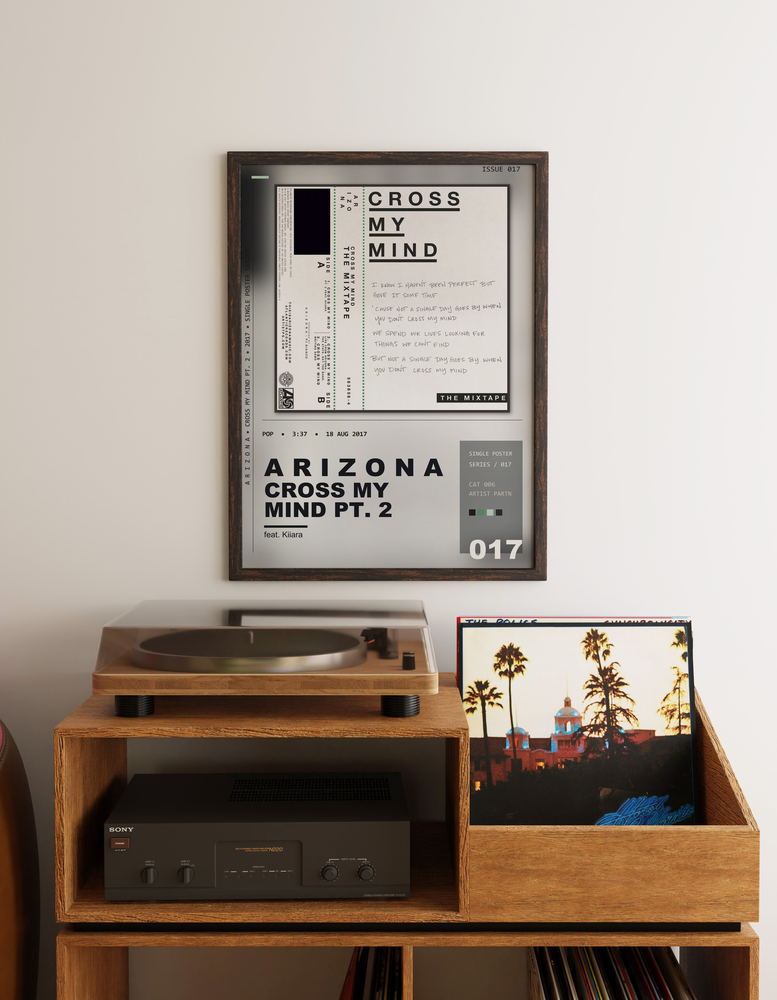 Music poster: A R I Z O N A - Cross My Mind Pt 2 feat Kiiara