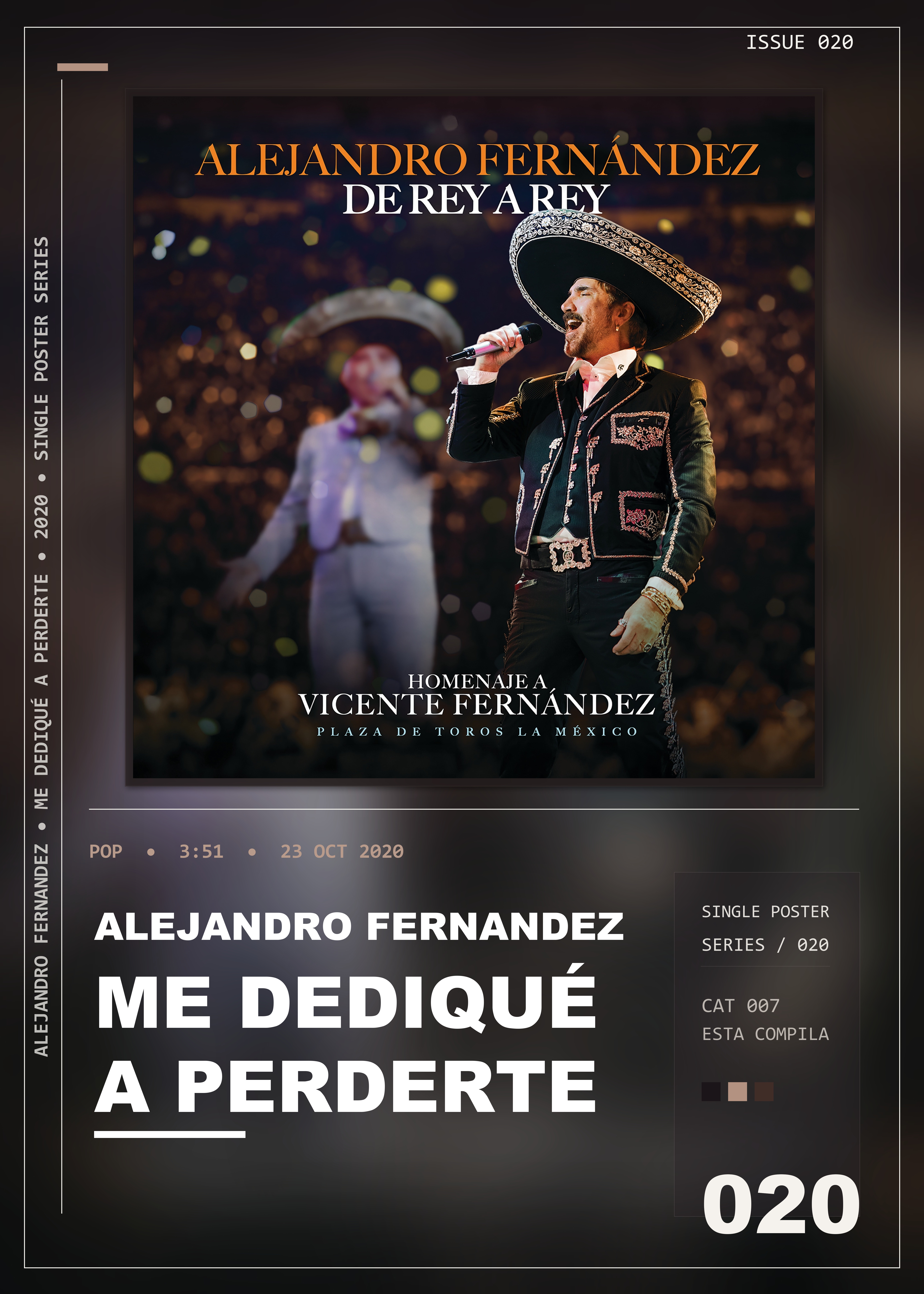 Music poster: Alejandro Fernandez - Me Dediqué a Perderte