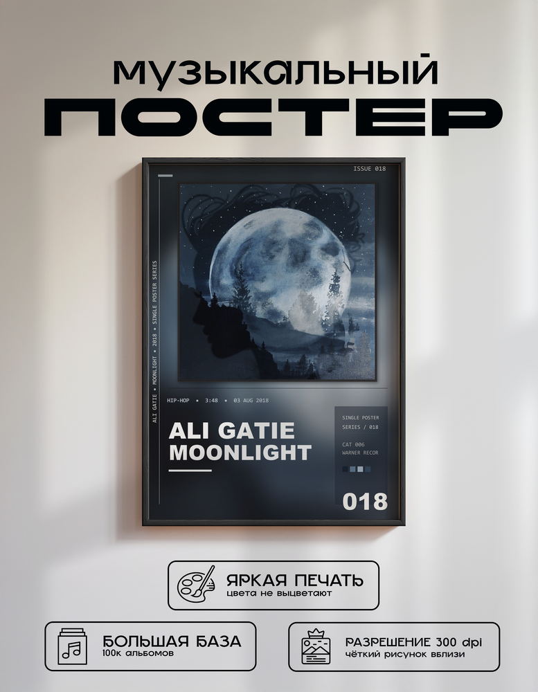 Music poster: Ali Gatie - Moonlight