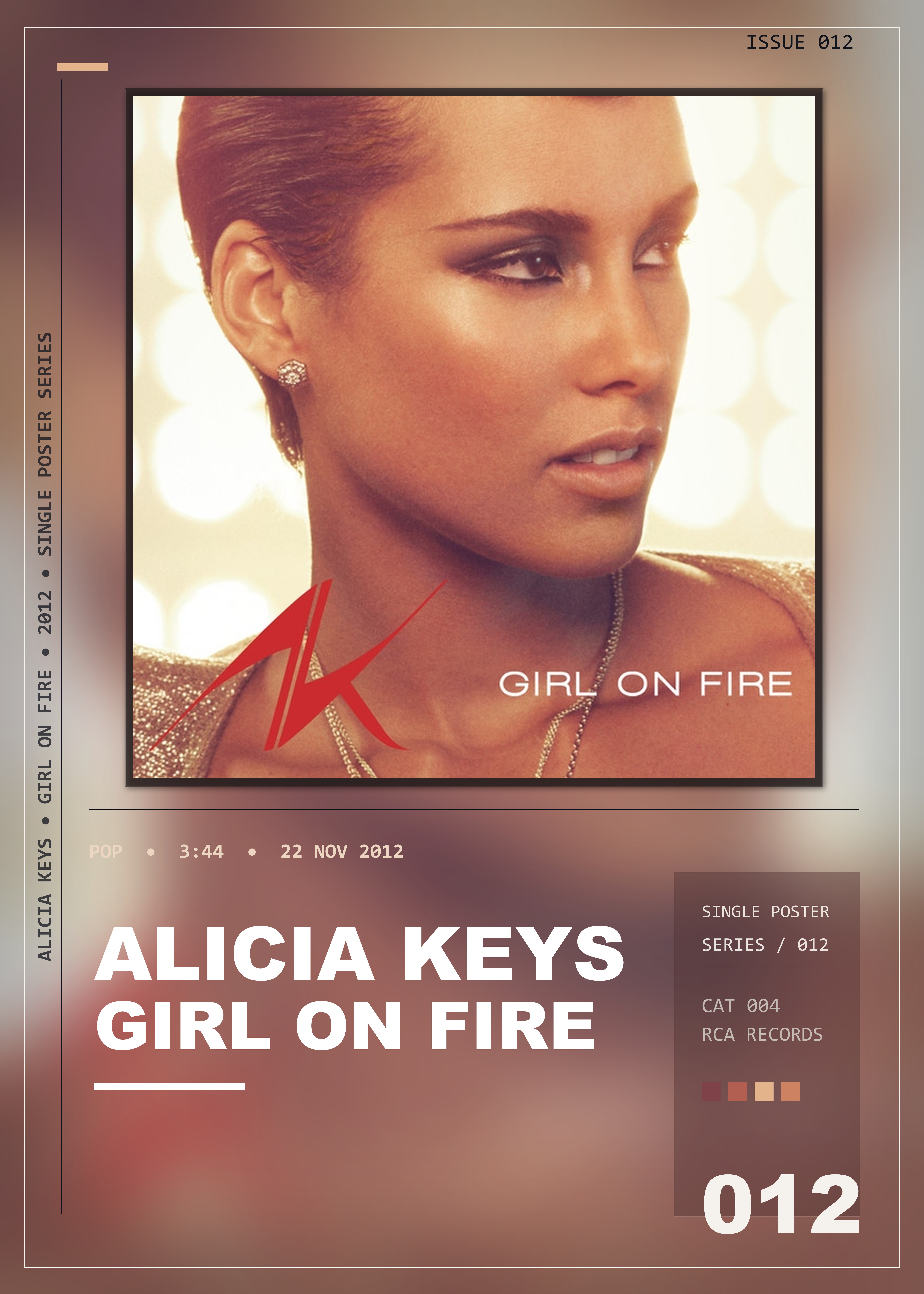 Music poster: Alicia Keys - Girl On Fire