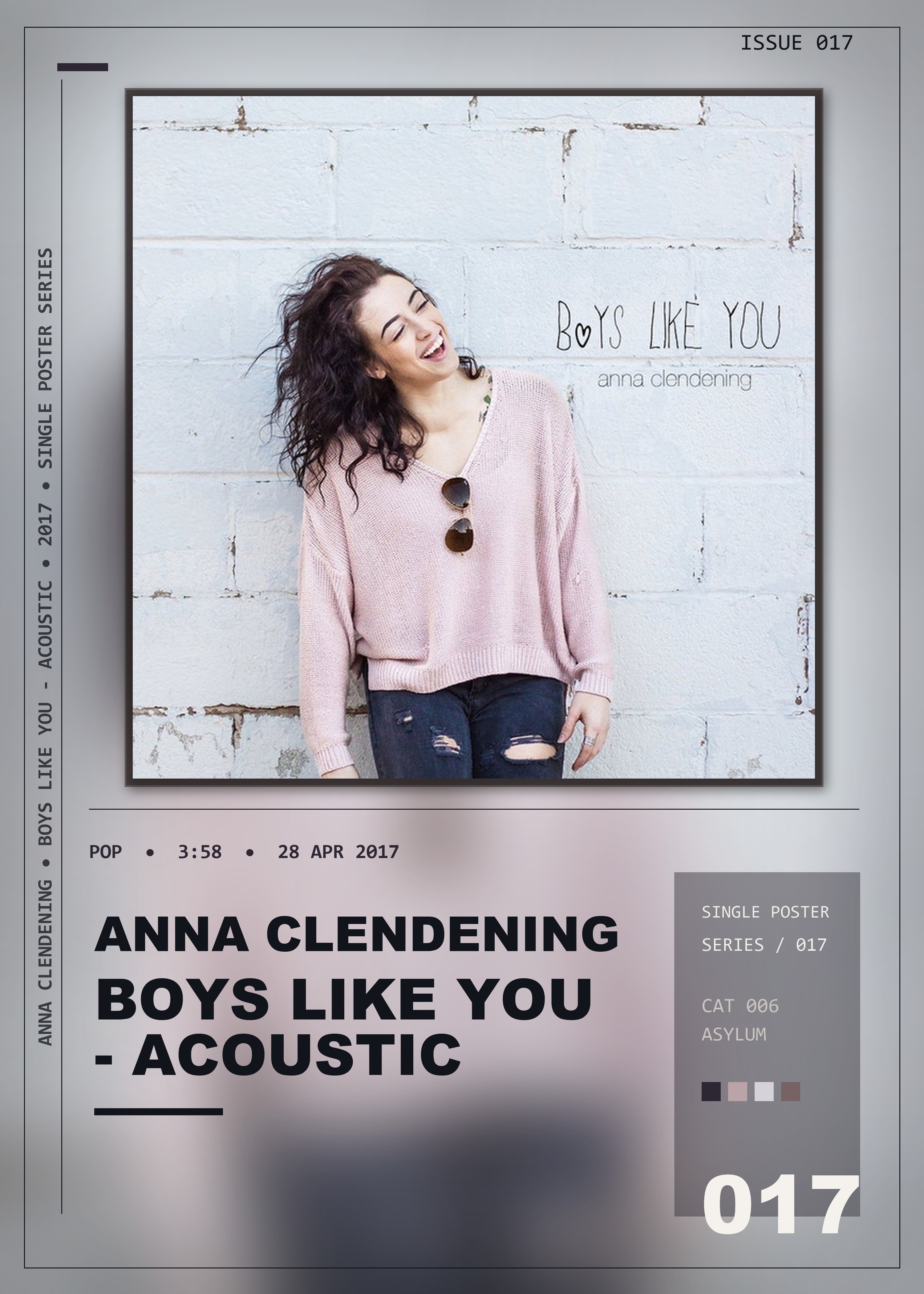 Music poster: Anna Clendening - Boys Like You - Acoustic