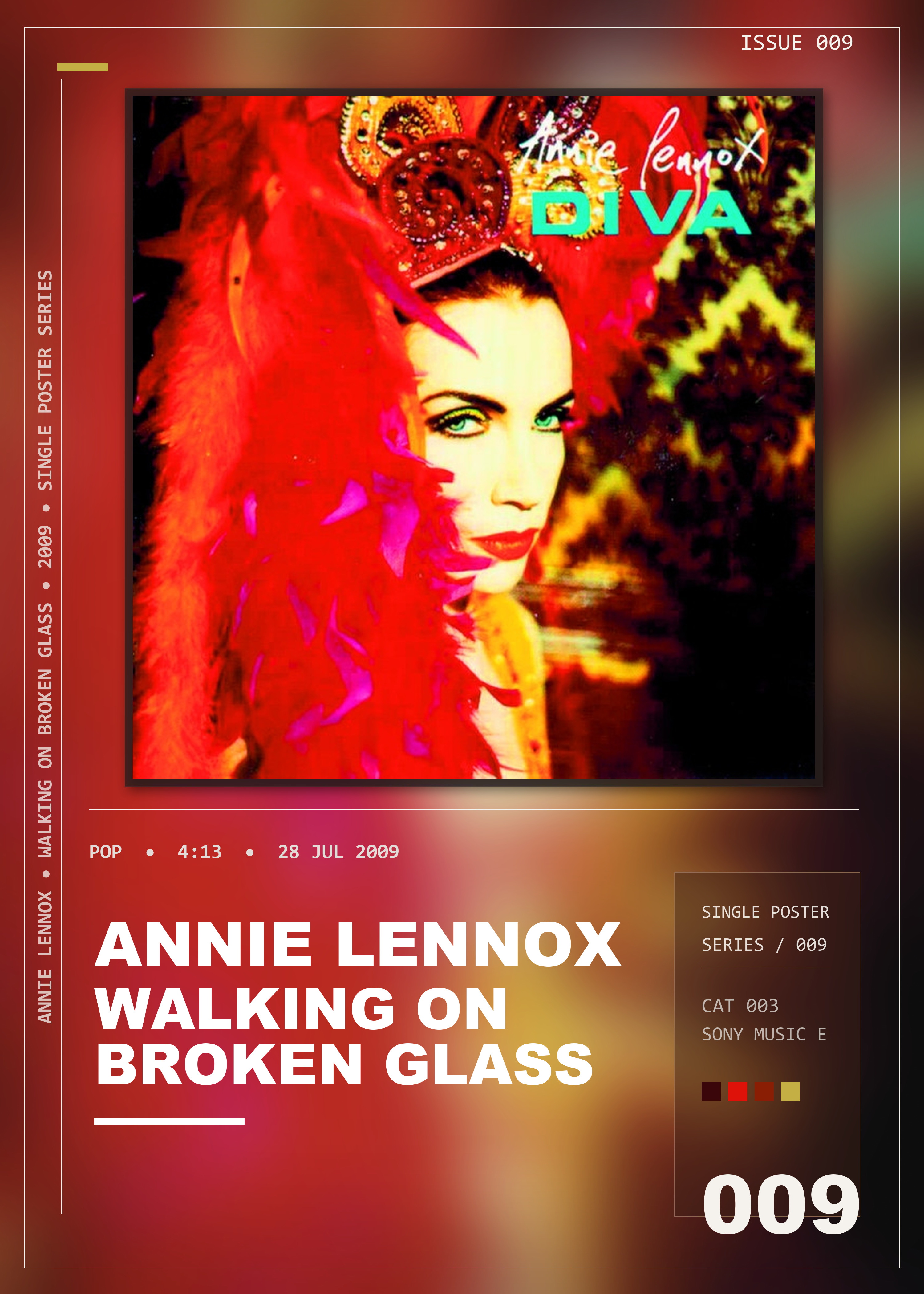 Music poster: Annie Lennox - Walking on Broken Glass
