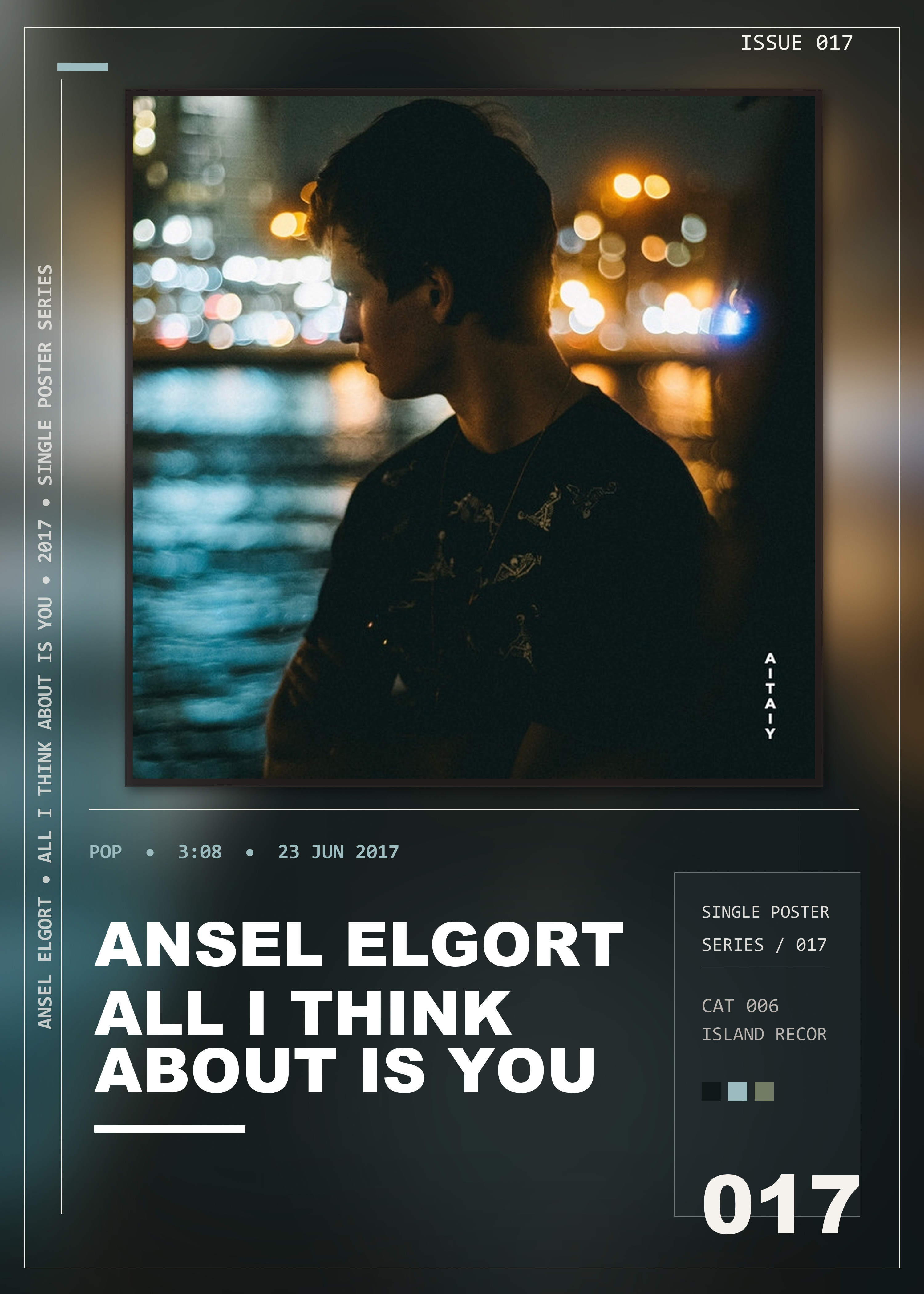 Music poster: Ansel Elgort - All I Think About Is You