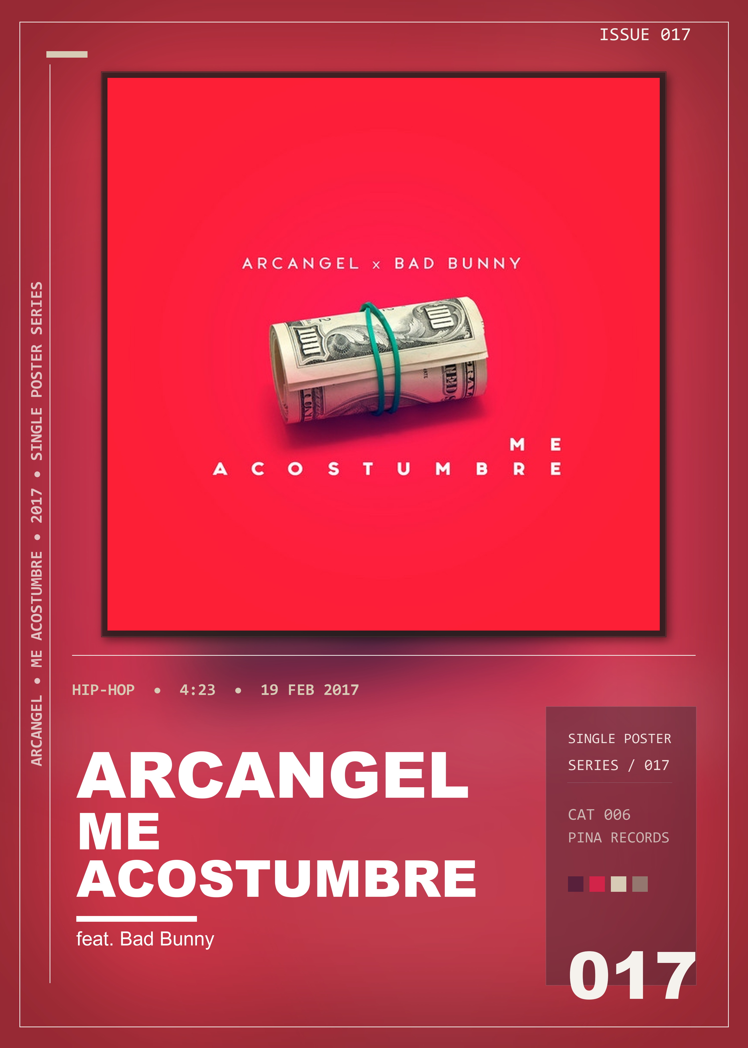 Music poster: Arcangel - Me Acostumbre feat Bad Bunny