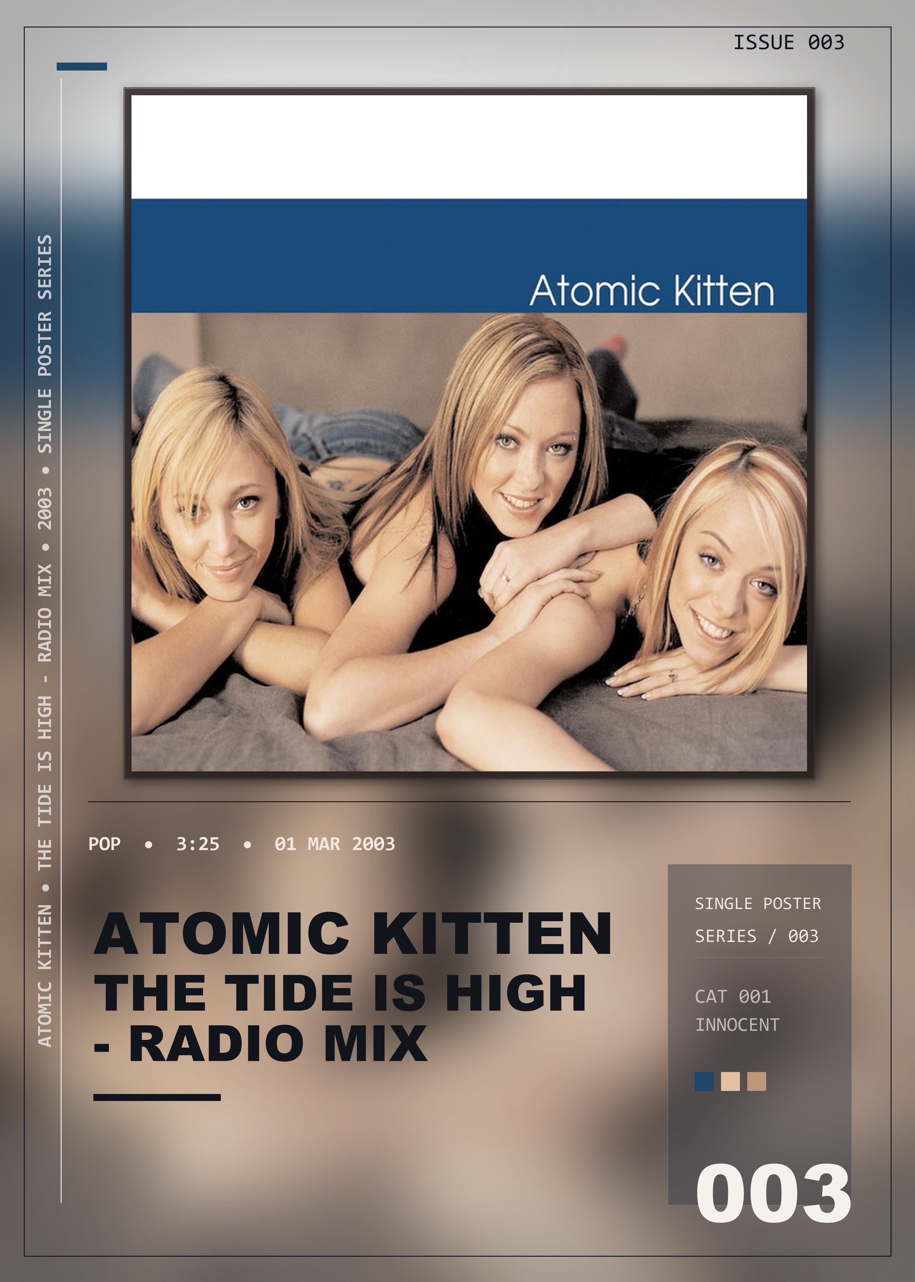 Music poster: Atomic Kitten - The Tide Is High - Radio Mix