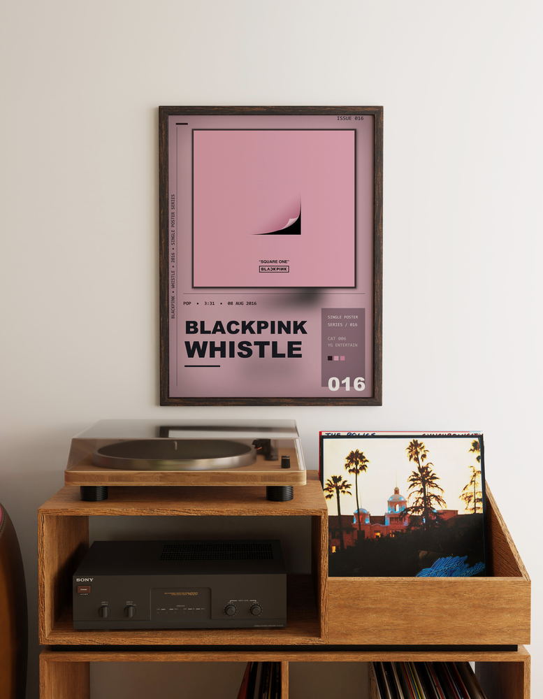 Music poster: BLACKPINK - WHISTLE