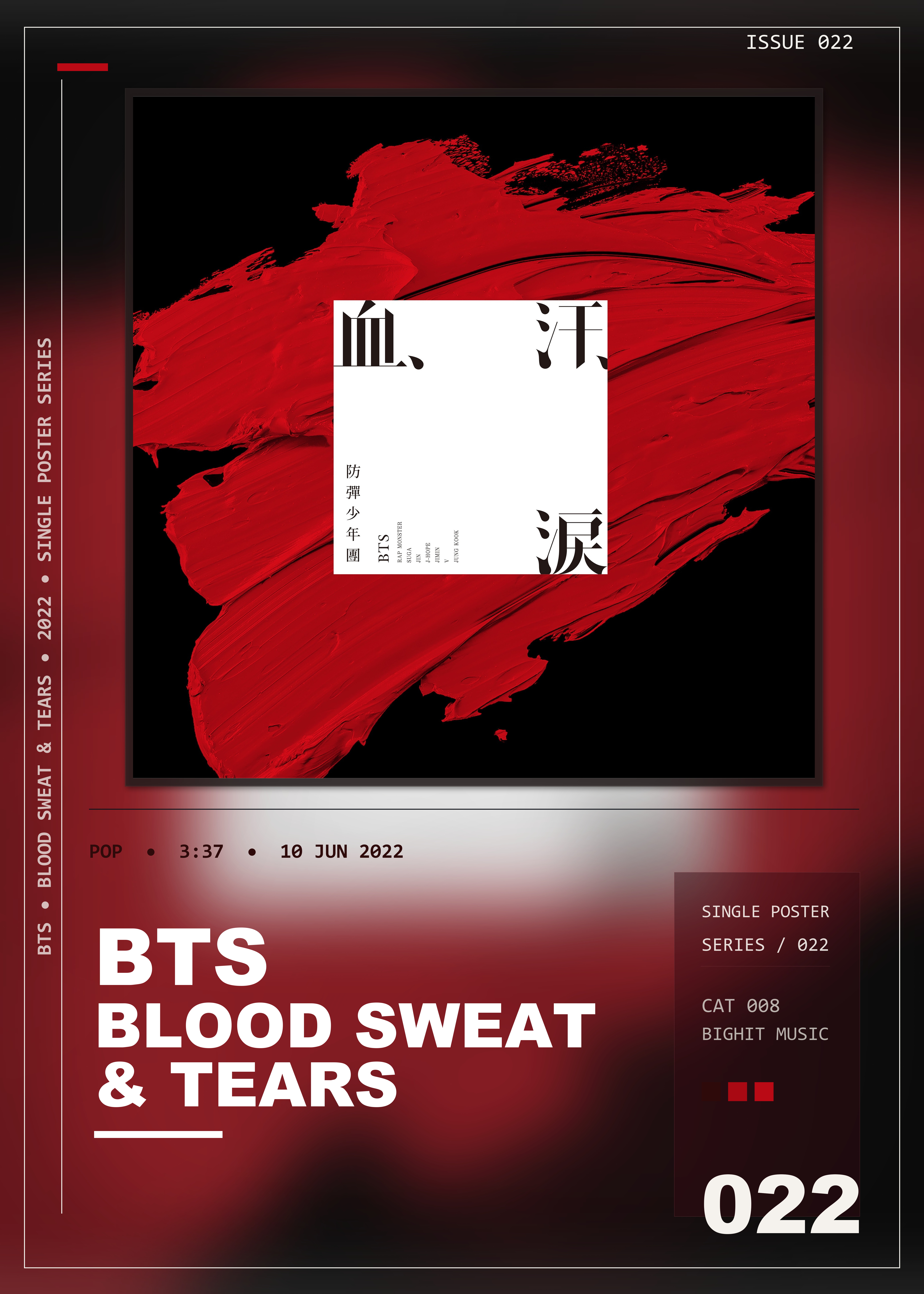 Music poster: BTS - Blood Sweat Tears
