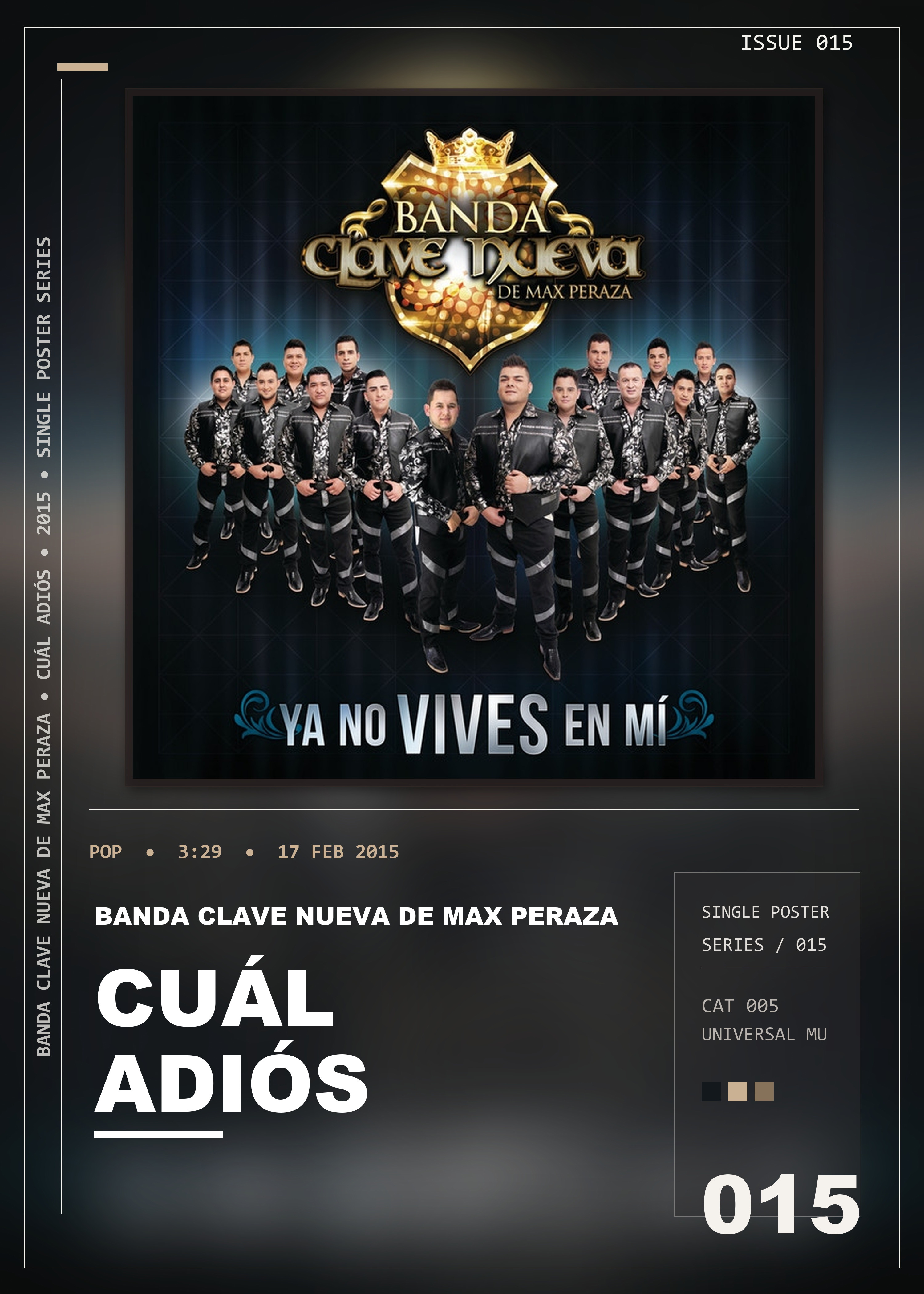 Music poster: Banda Clave Nueva De Max Peraza - Cuál Adiós