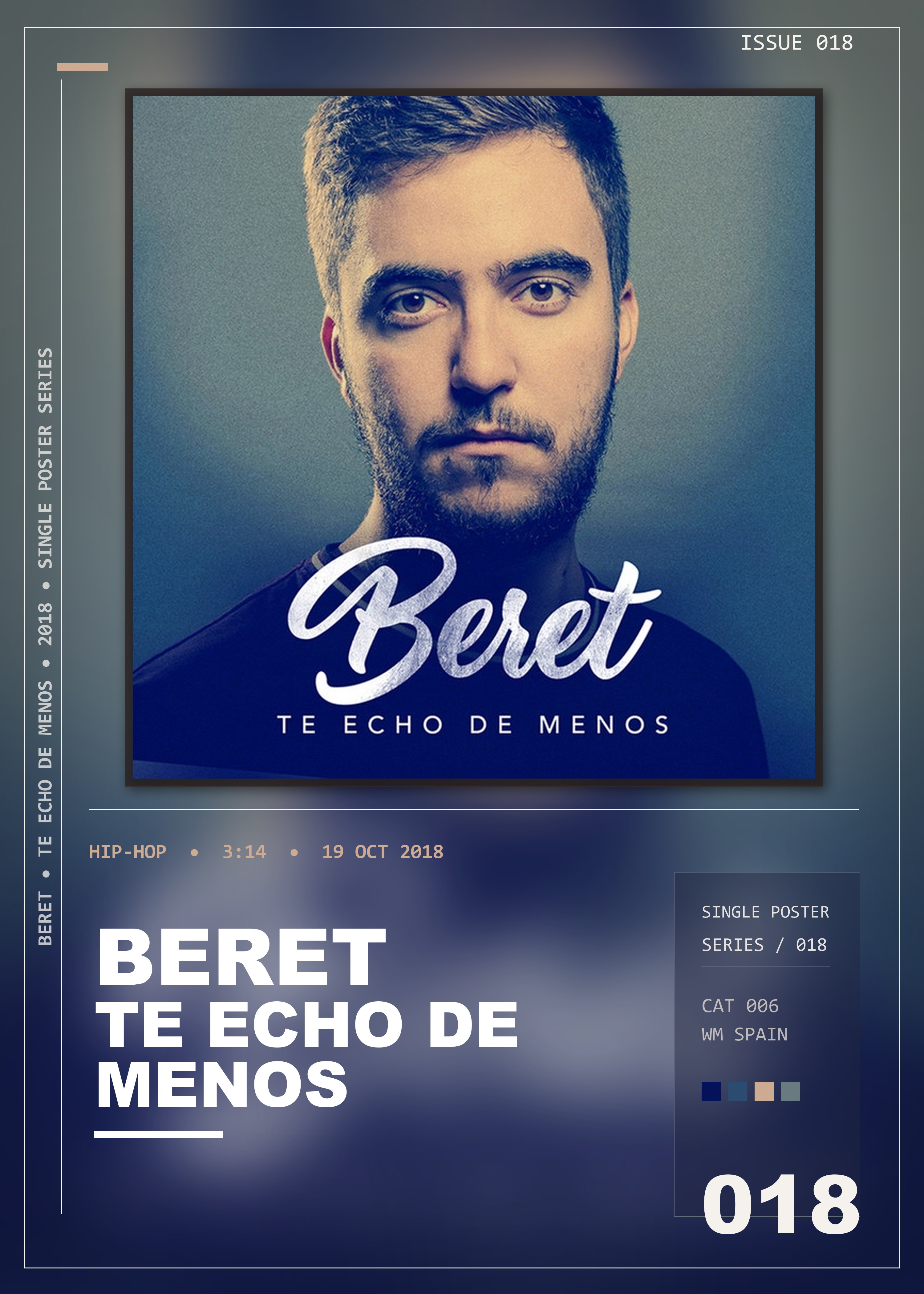 Music poster: Beret - Te echo de menos