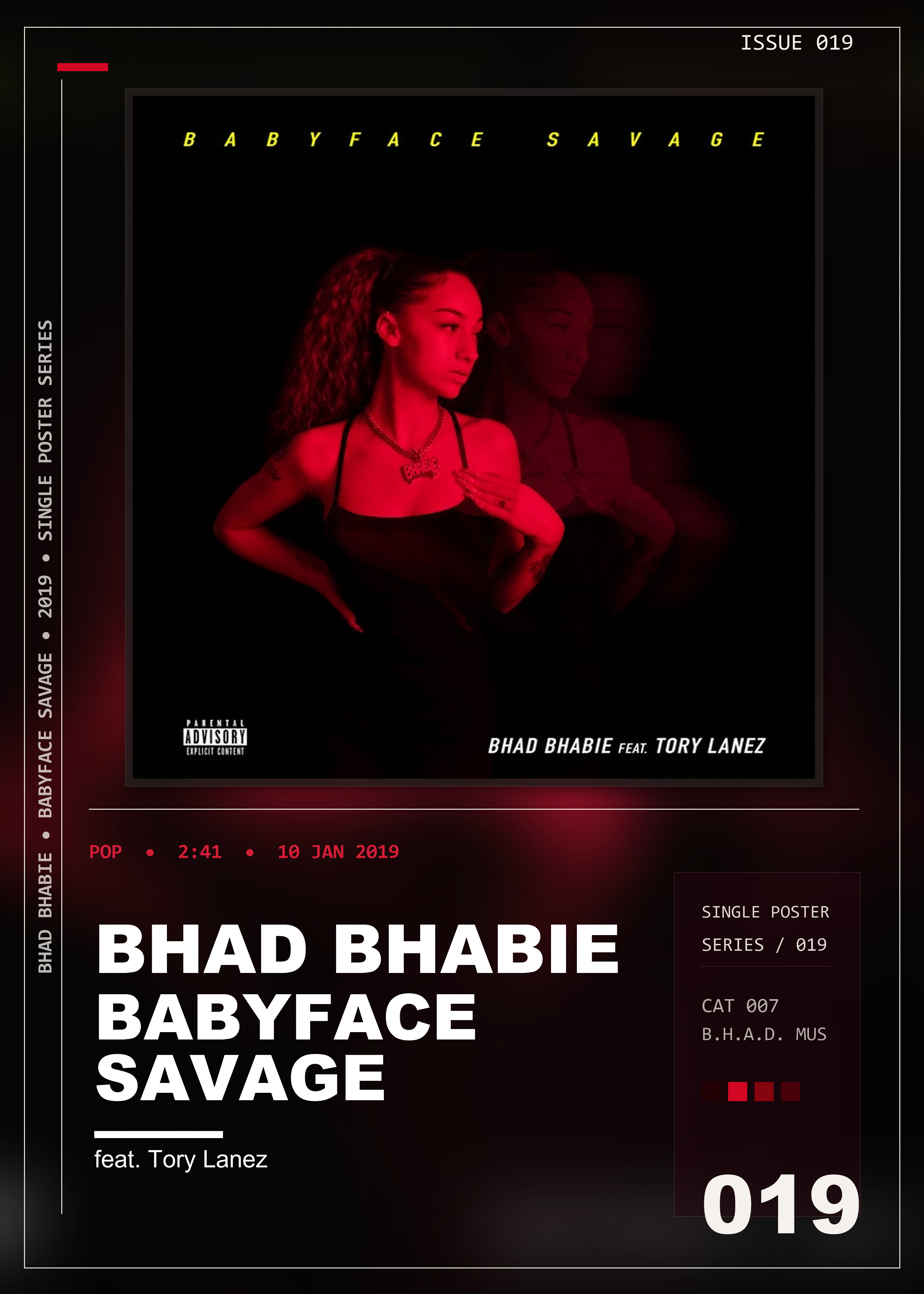 Music poster: Bhad Bhabie - Babyface Savage feat Tory Lanez
