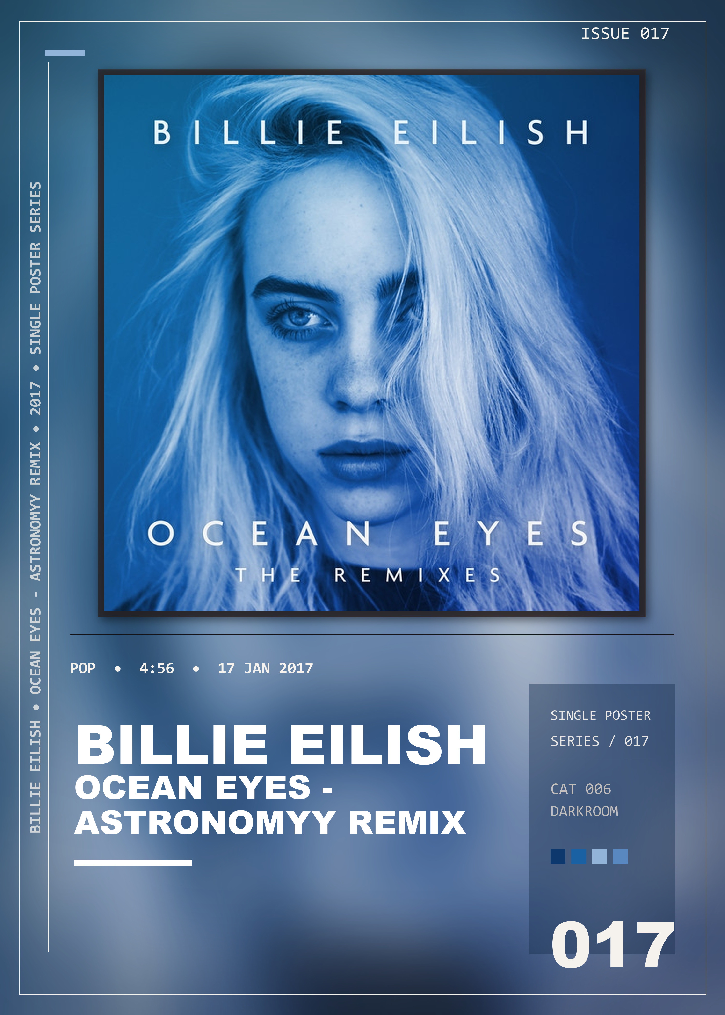Music poster: Billie Eilish - Ocean Eyes - Astronomyy Remix