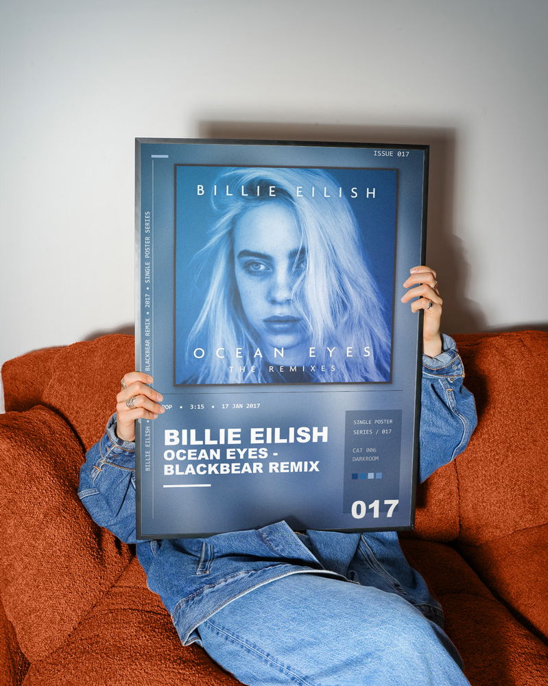 Music poster: Billie Eilish - Ocean Eyes - Blackbear Remix