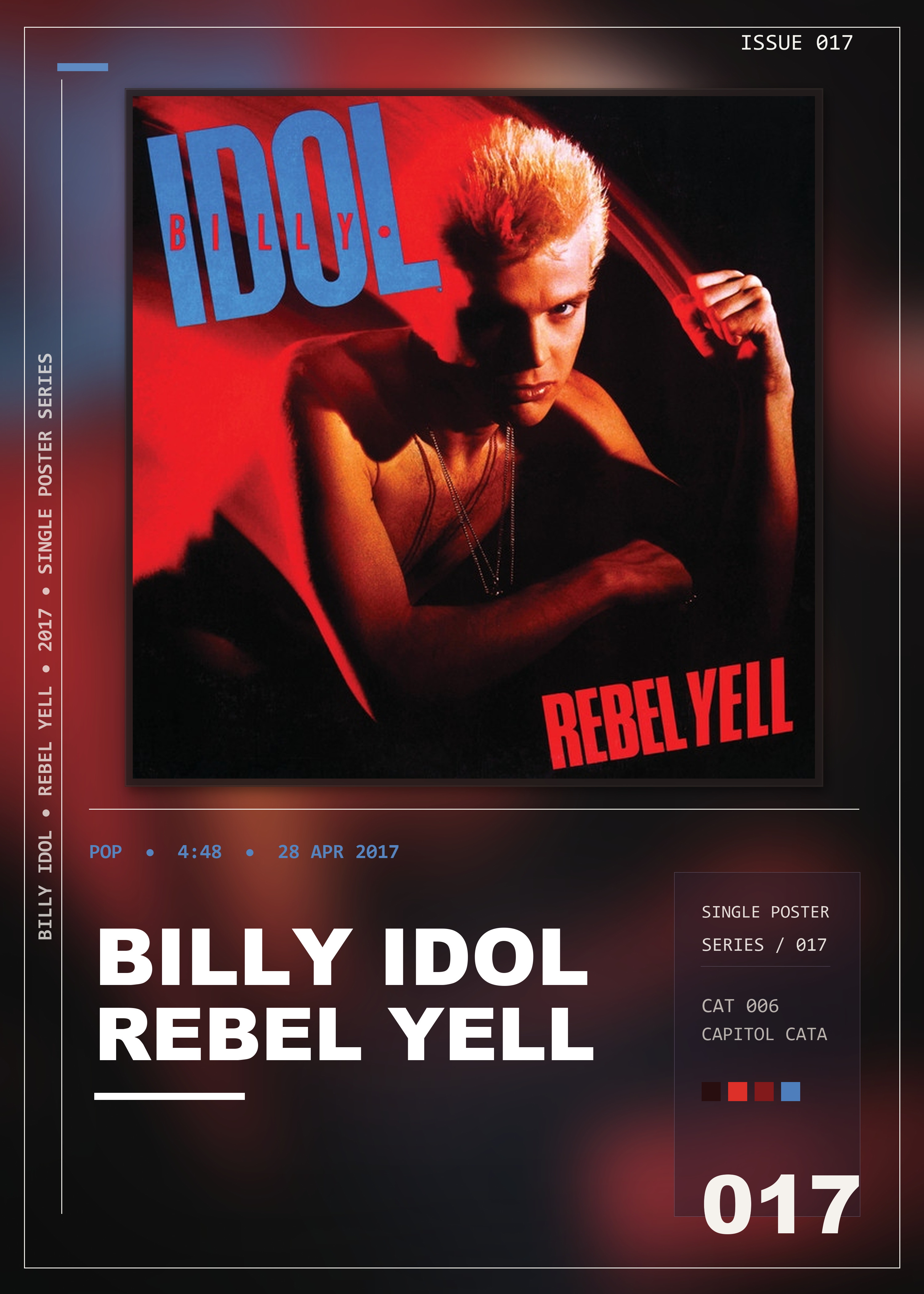 Music poster: Billy Idol - Rebel Yell