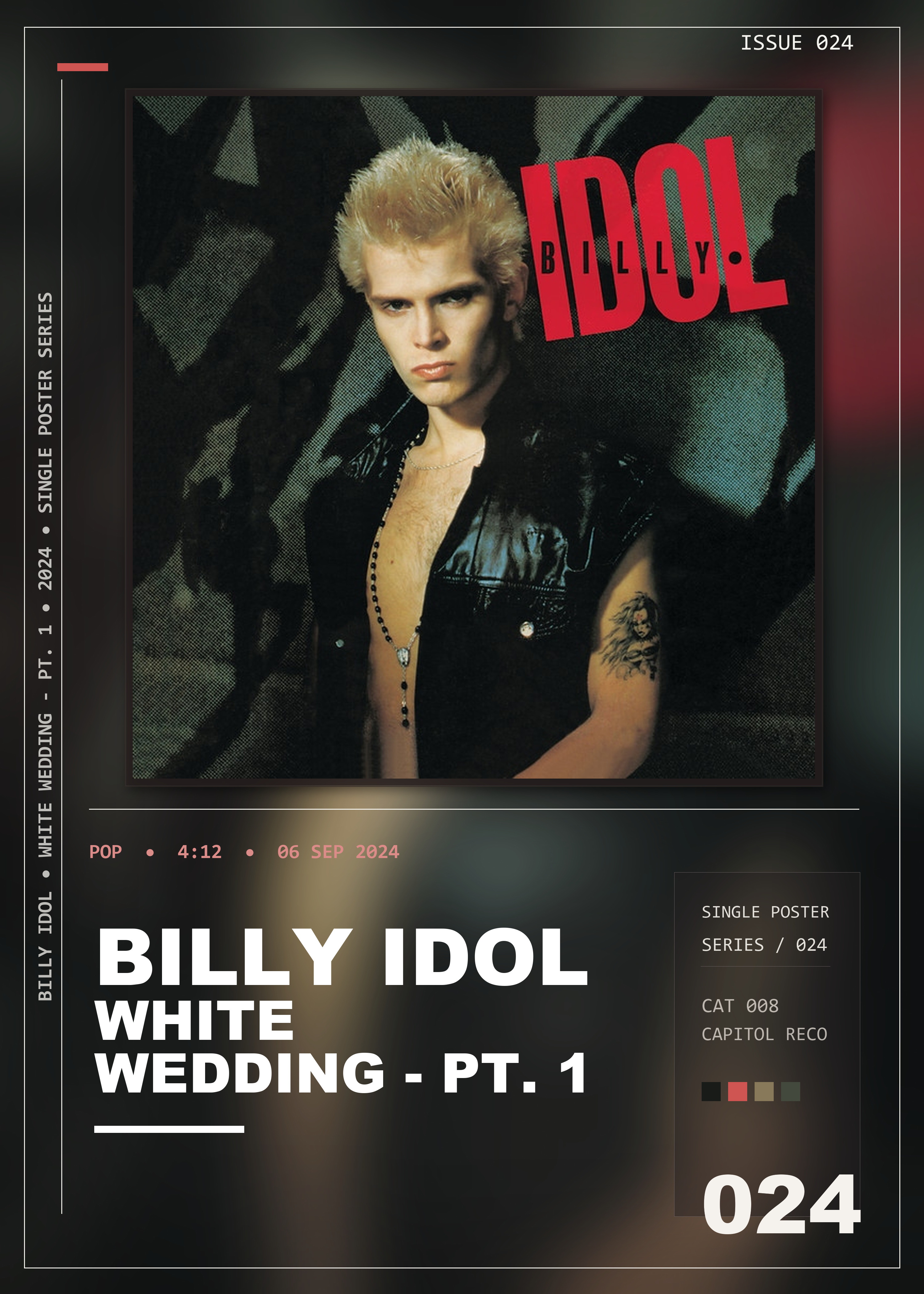 Music poster: Billy Idol - White Wedding - Pt 1