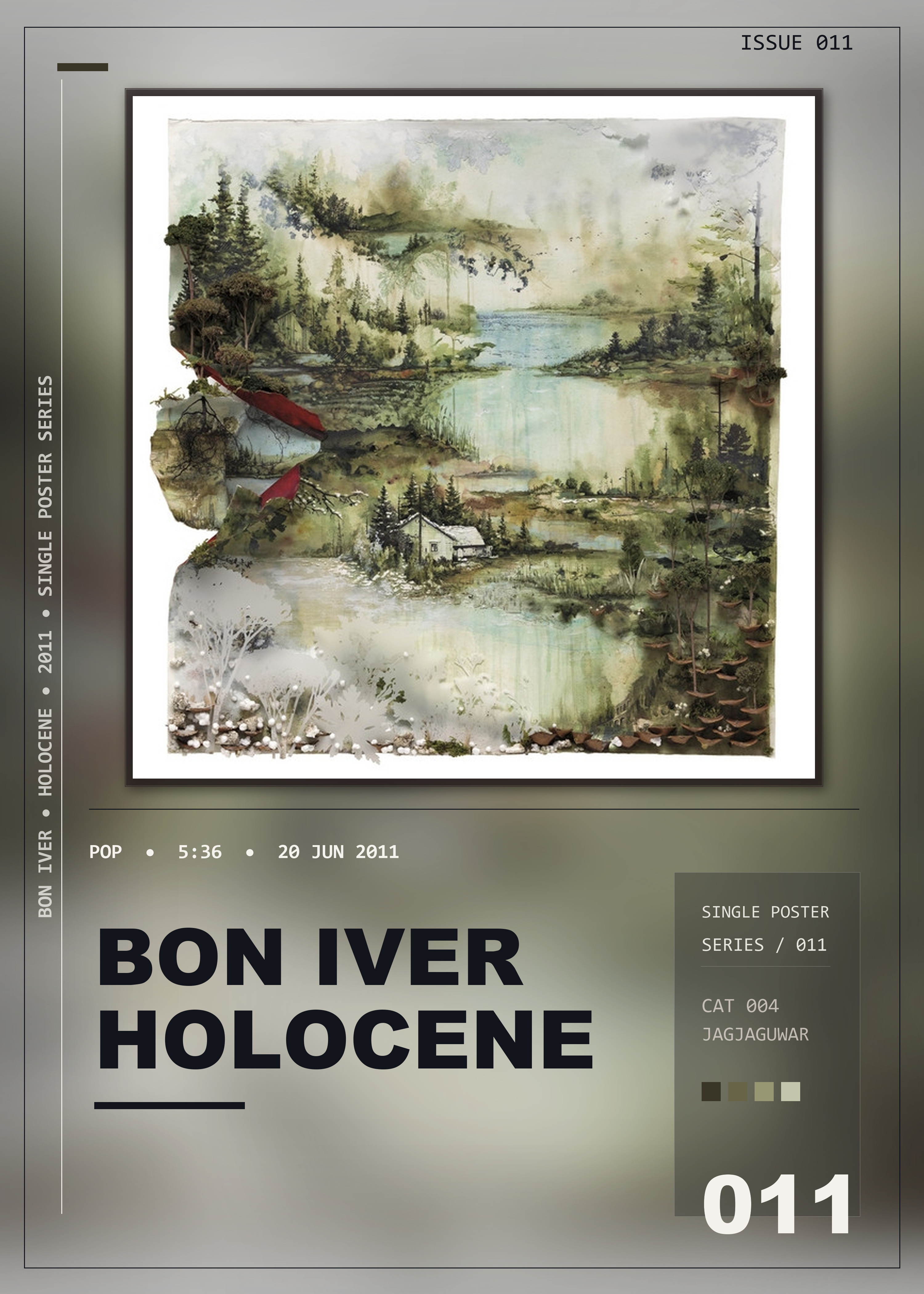 Music poster: Bon Iver - Holocene