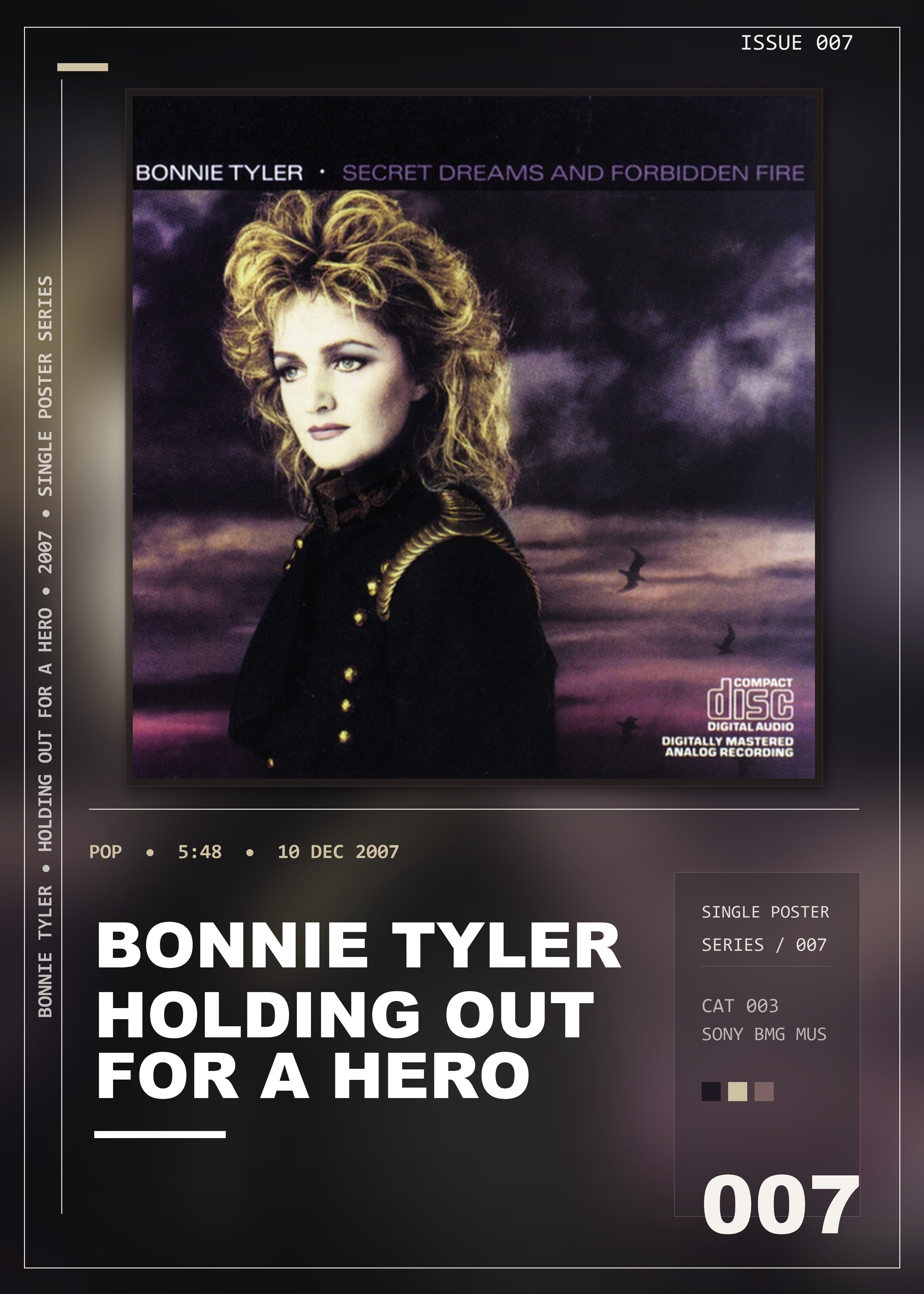 Music poster: Bonnie Tyler - Holding Out for a Hero