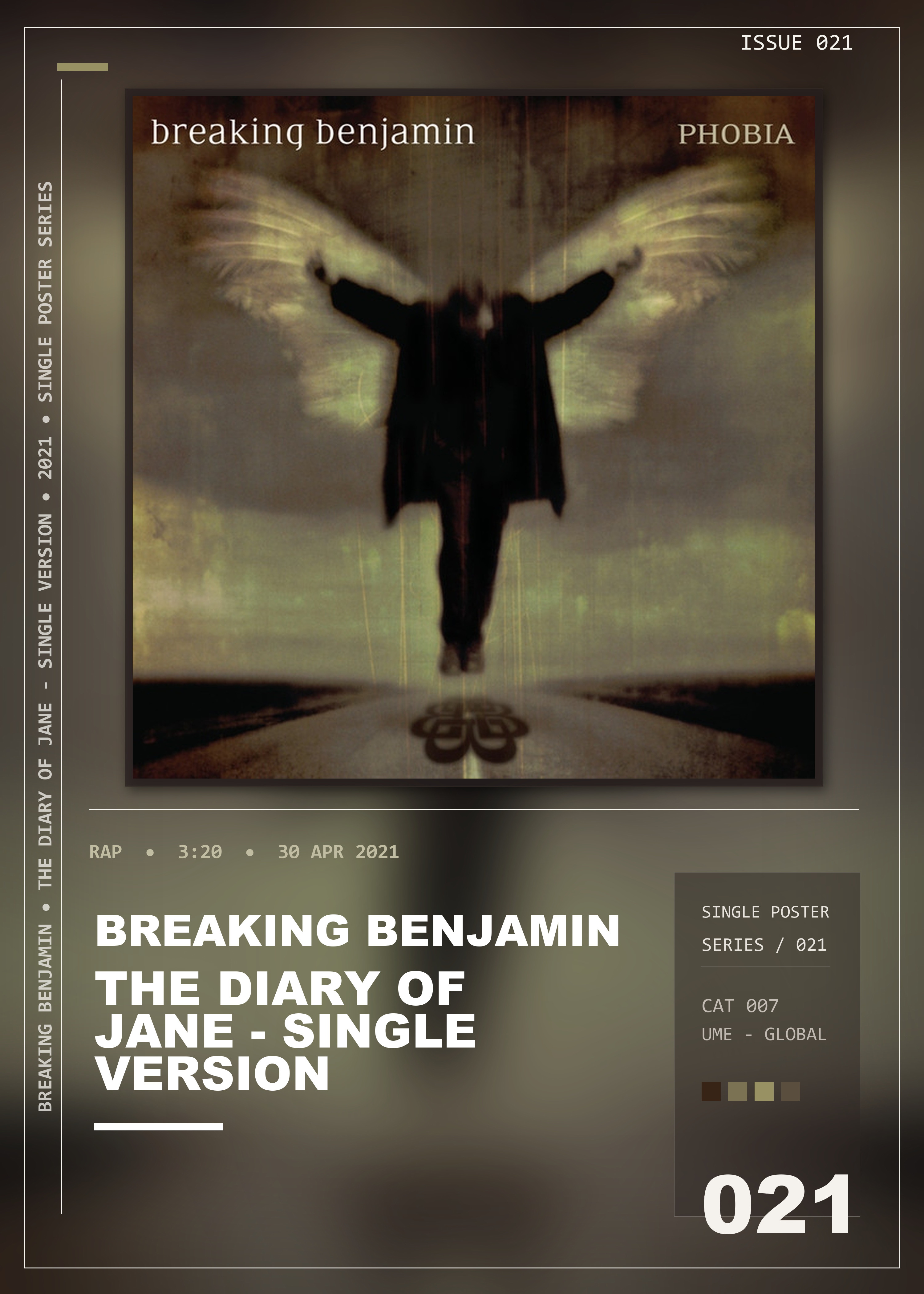 Music poster: Breaking Benjamin - The Diary of Jane - Single Version