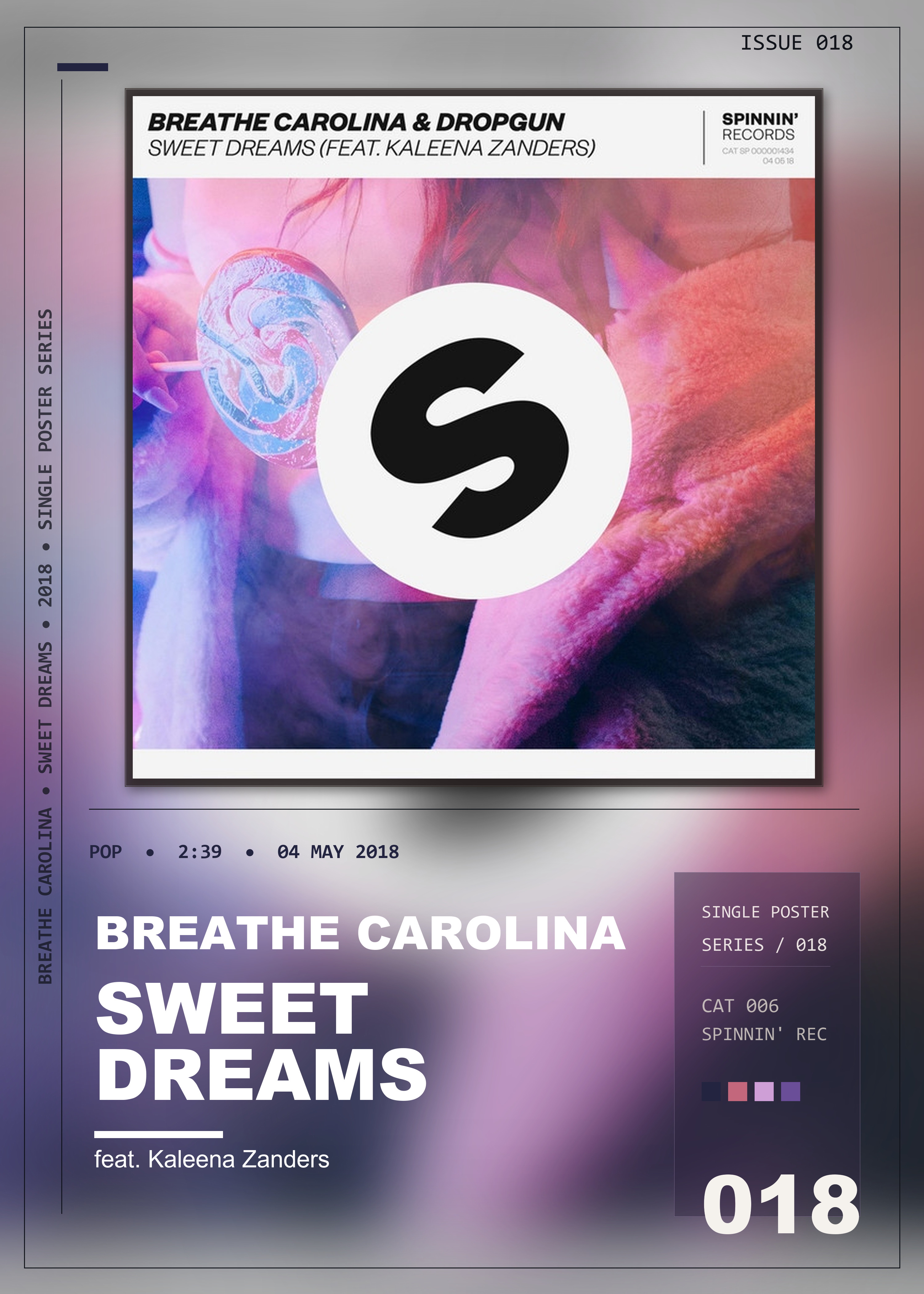 Music poster: Breathe Carolina - Sweet Dreams feat Kaleena Zanders