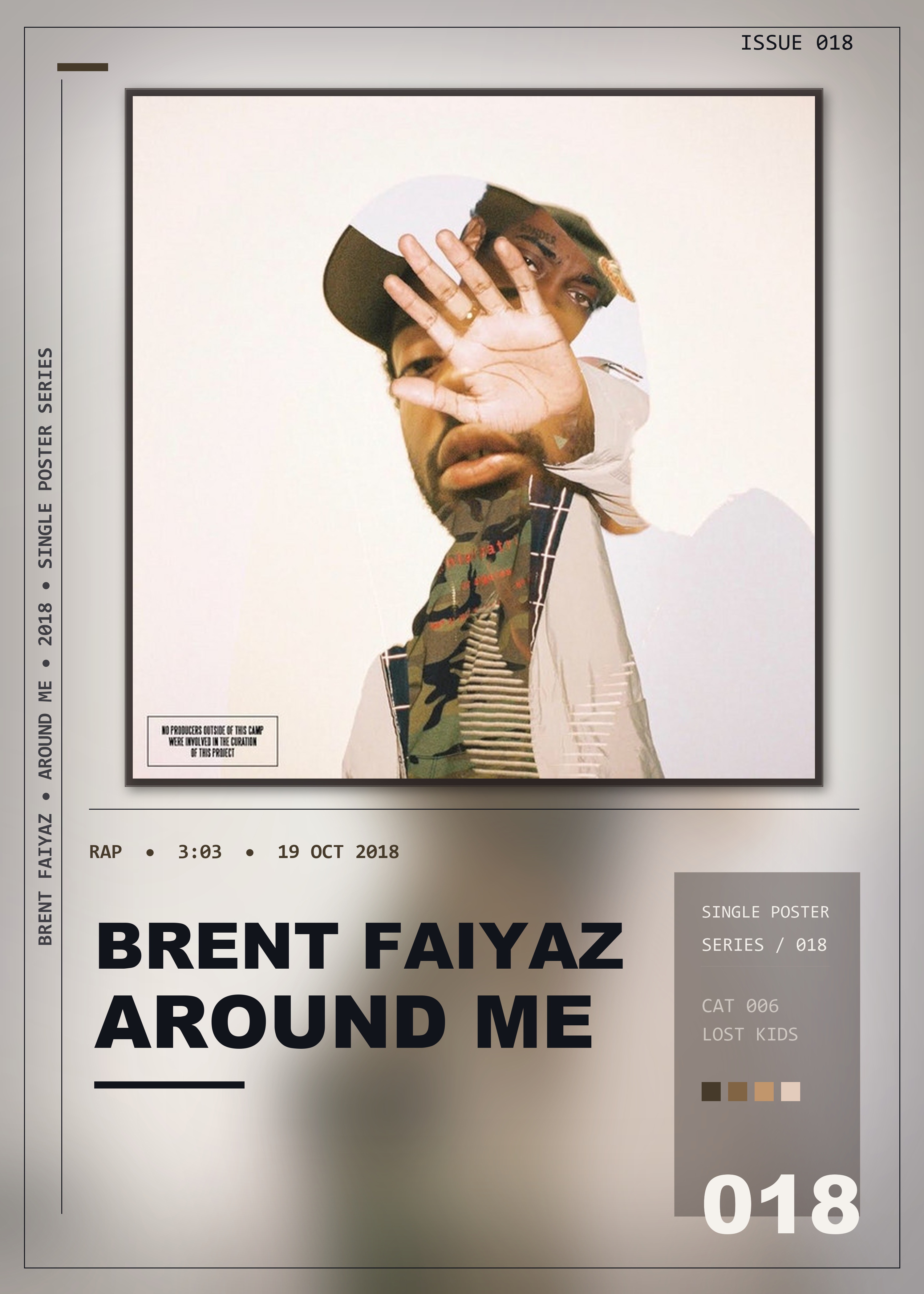 Music poster: Brent Faiyaz - Around Me